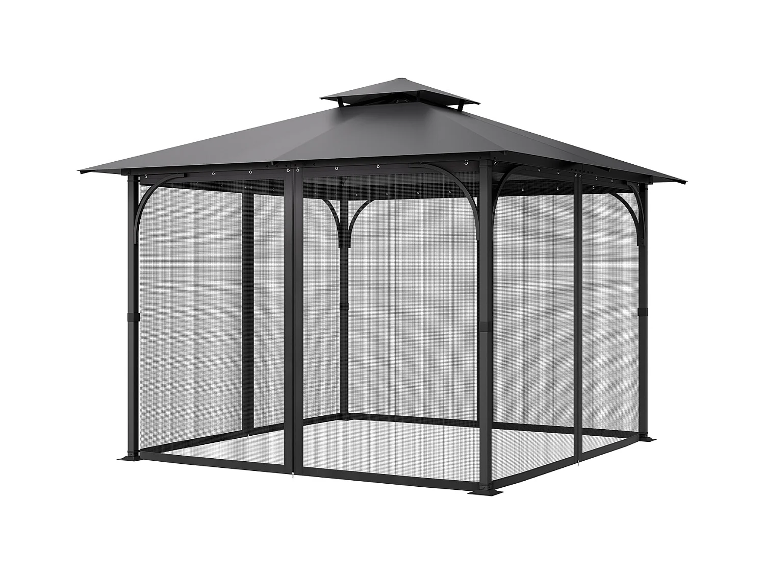 Tonnelle Barnum de Jardin SucceBuy Moustiquaire pour Pavillon de Jardin 305 x 305 x 198 cm - Filet Inclus
