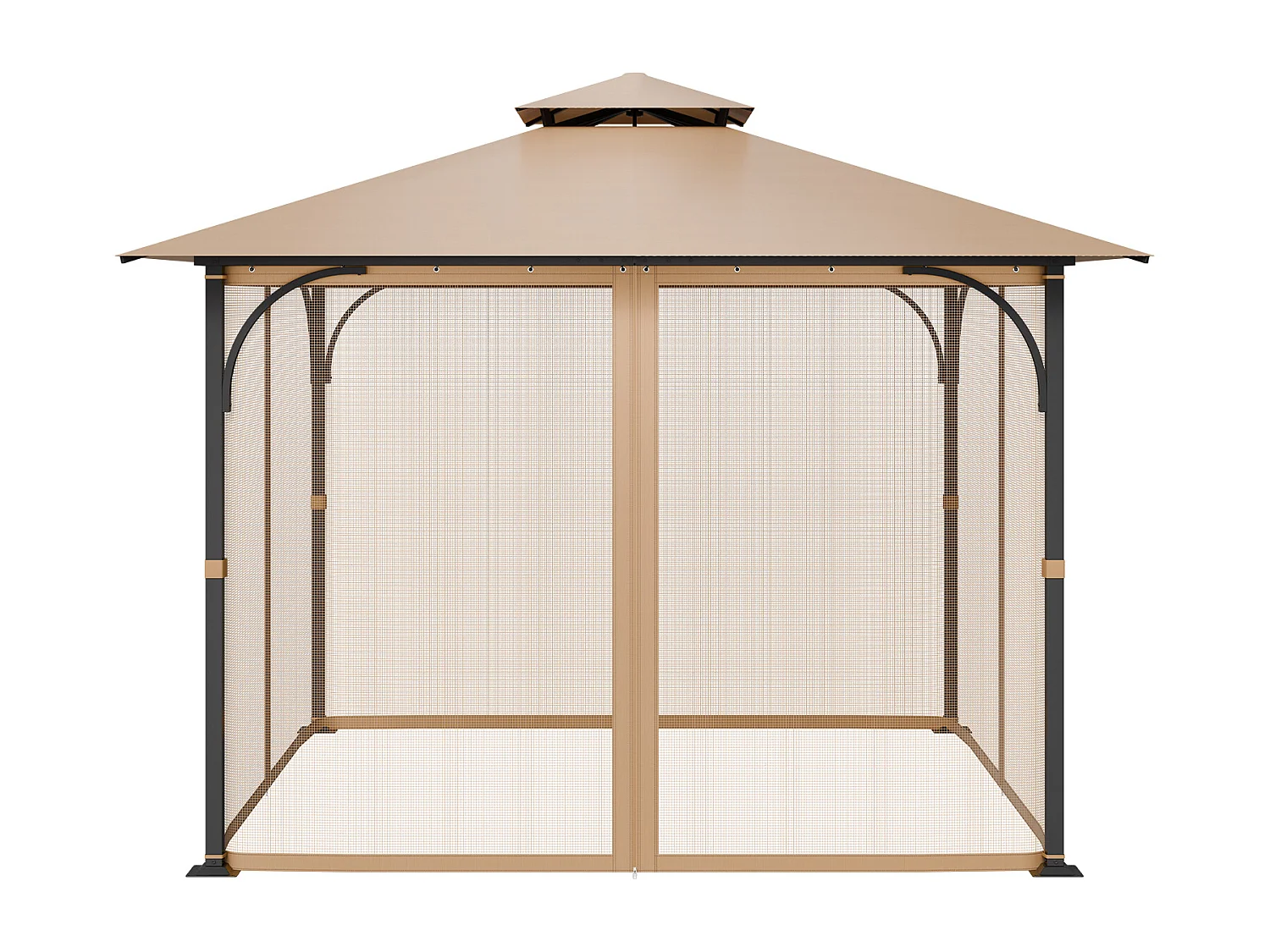 Tenda da Giardino SucceBuy Schermo per Gazebo da 305 x 305 x 213.5 cm, Rete a Maglie per Esterni con Doppia Cerniera, Tenda Anti-Insetti per Giardino e Patio