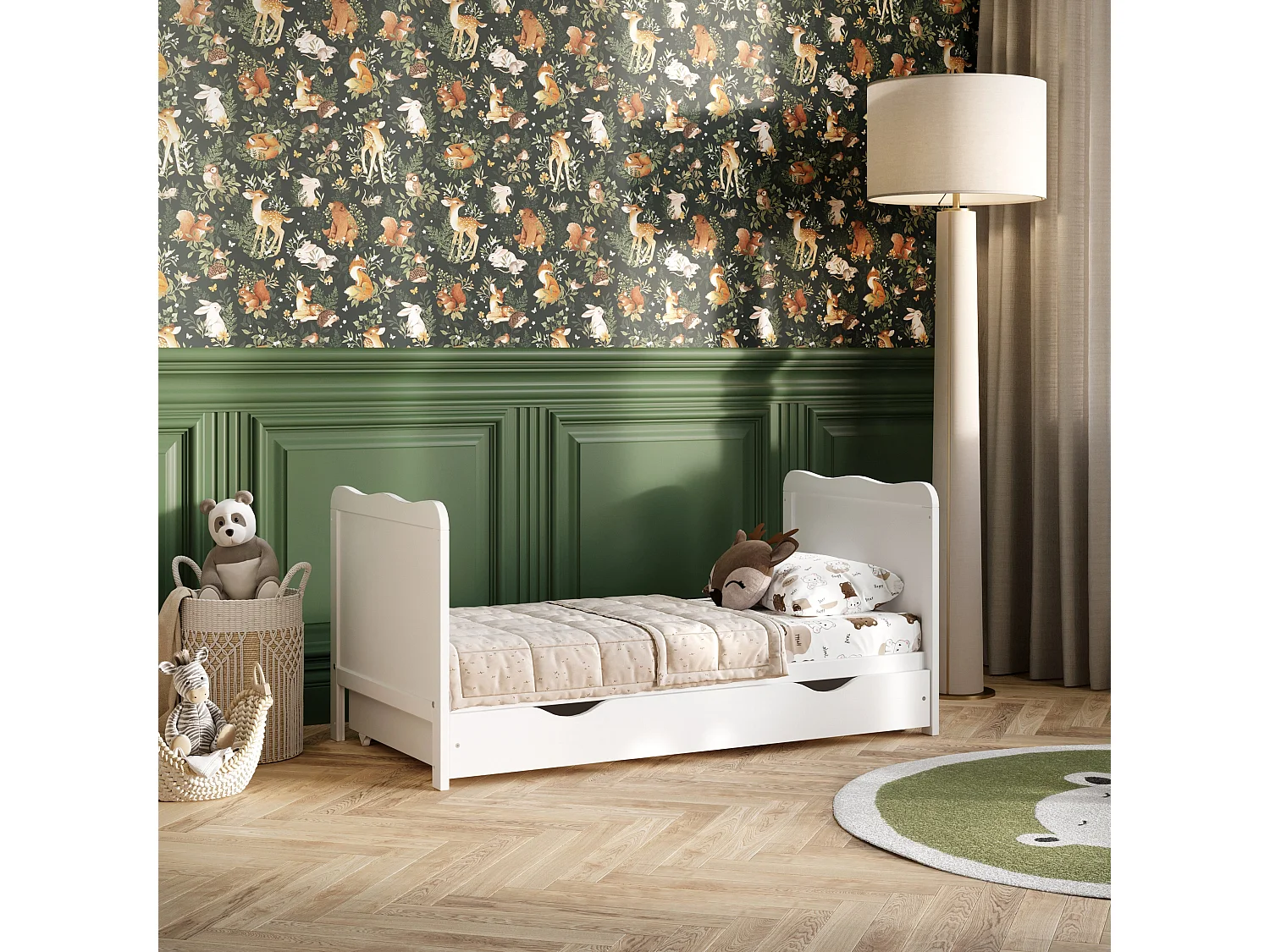 Lit bébé évolutif avec tiroir - LOUISE - 120x60 cm