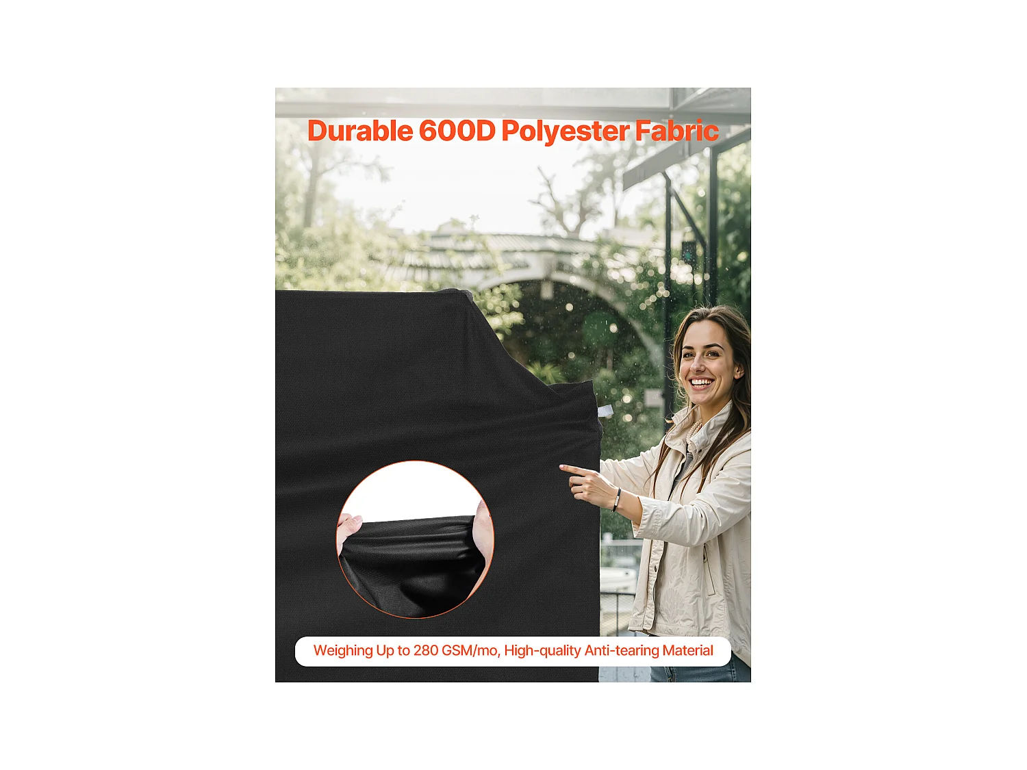 Housse de Barbecue SucceBuy, Résistante et Imperméable pour Extérieur, 170cm, Fabriquée en Polyester 600D Durable