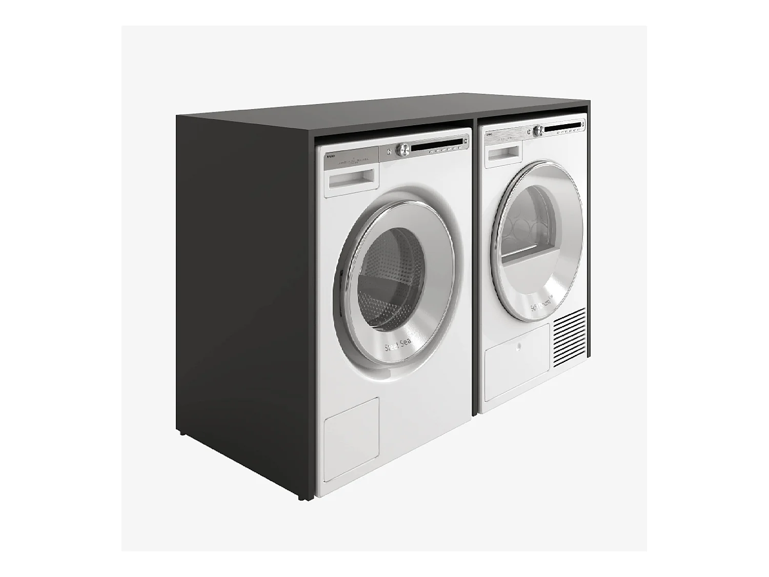 Armoire de machine à laver ou sèche-linge - 130 cm de large - Avec armoire - Armoire pour machine à laver ou sèche-linge