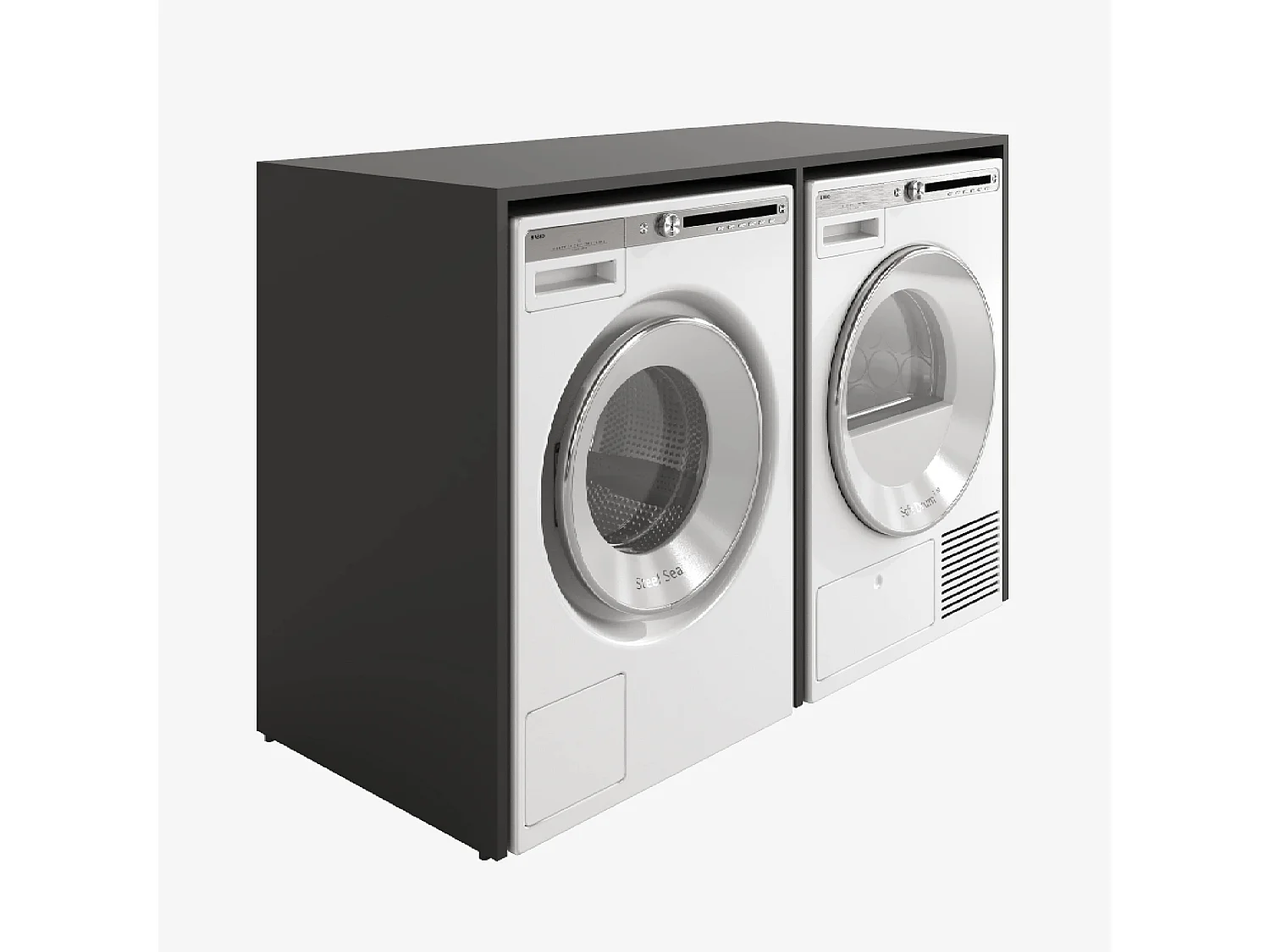 Armoire de machine à laver ou sèche-linge - 130 cm de large - Avec armoire - Armoire pour machine à laver ou sèche-linge