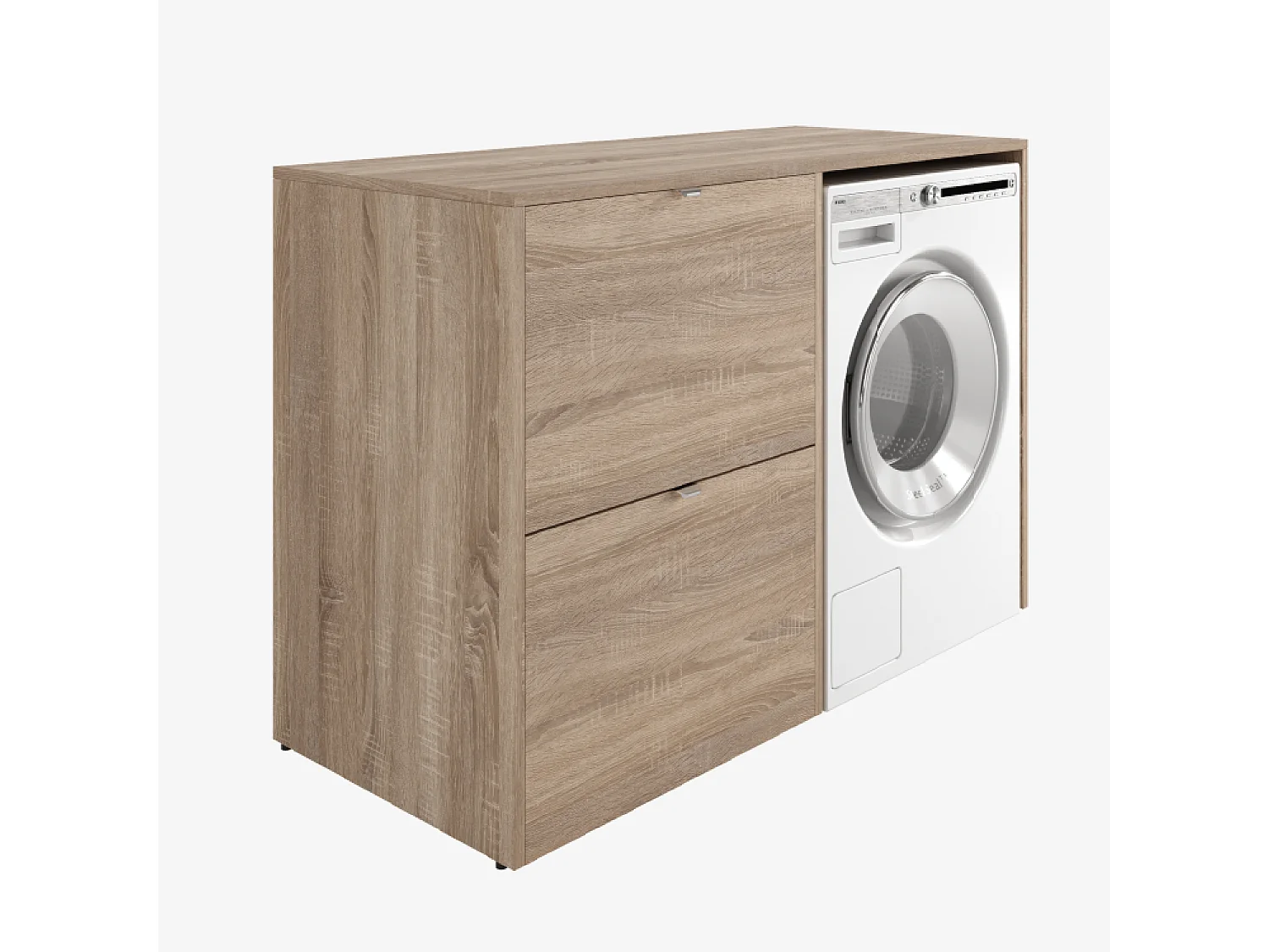 Armoire de machine à laver ou sèche-linge - 130 cm de large - Avec armoire - Armoire pour machine à laver ou sèche-linge