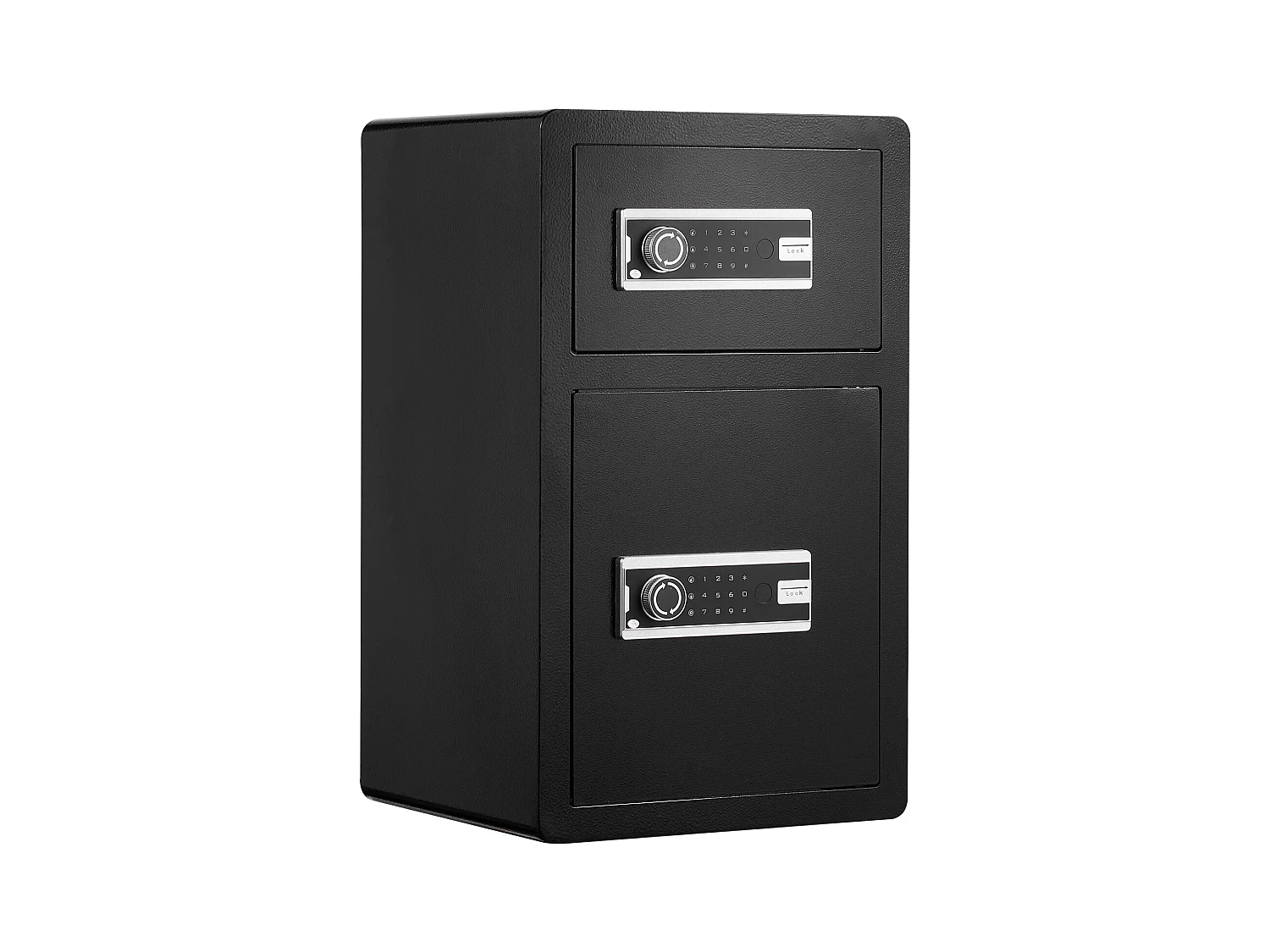 Coffre-Fort, SucceBuy Coffre-fort à Double Porte de 127 300 cm³ Noir avec Serrure à Clé et Mot de Passe Ignifuge