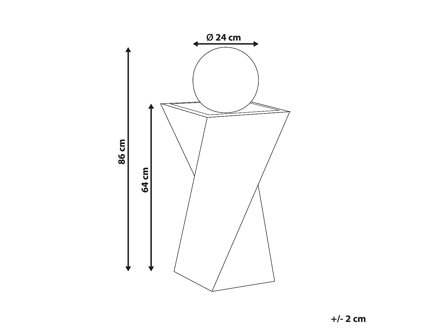 Gartenbrunnen LED ACQUACHETA Graphitgrau