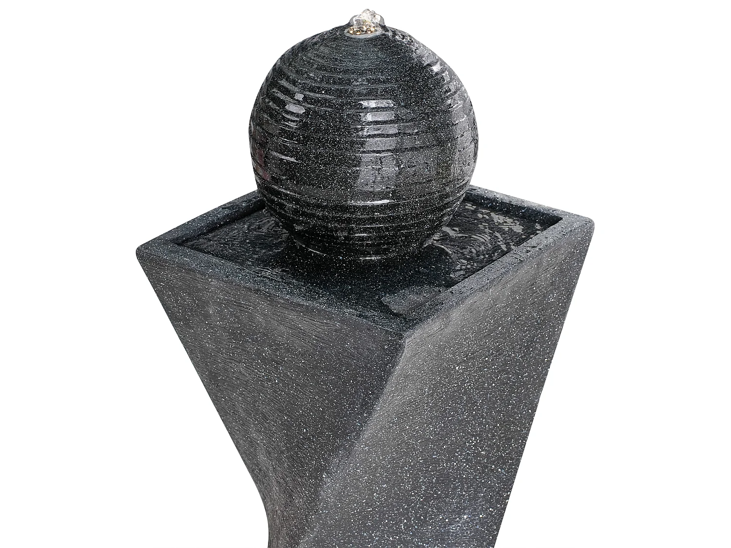 Gartenbrunnen LED ACQUACHETA Graphitgrau
