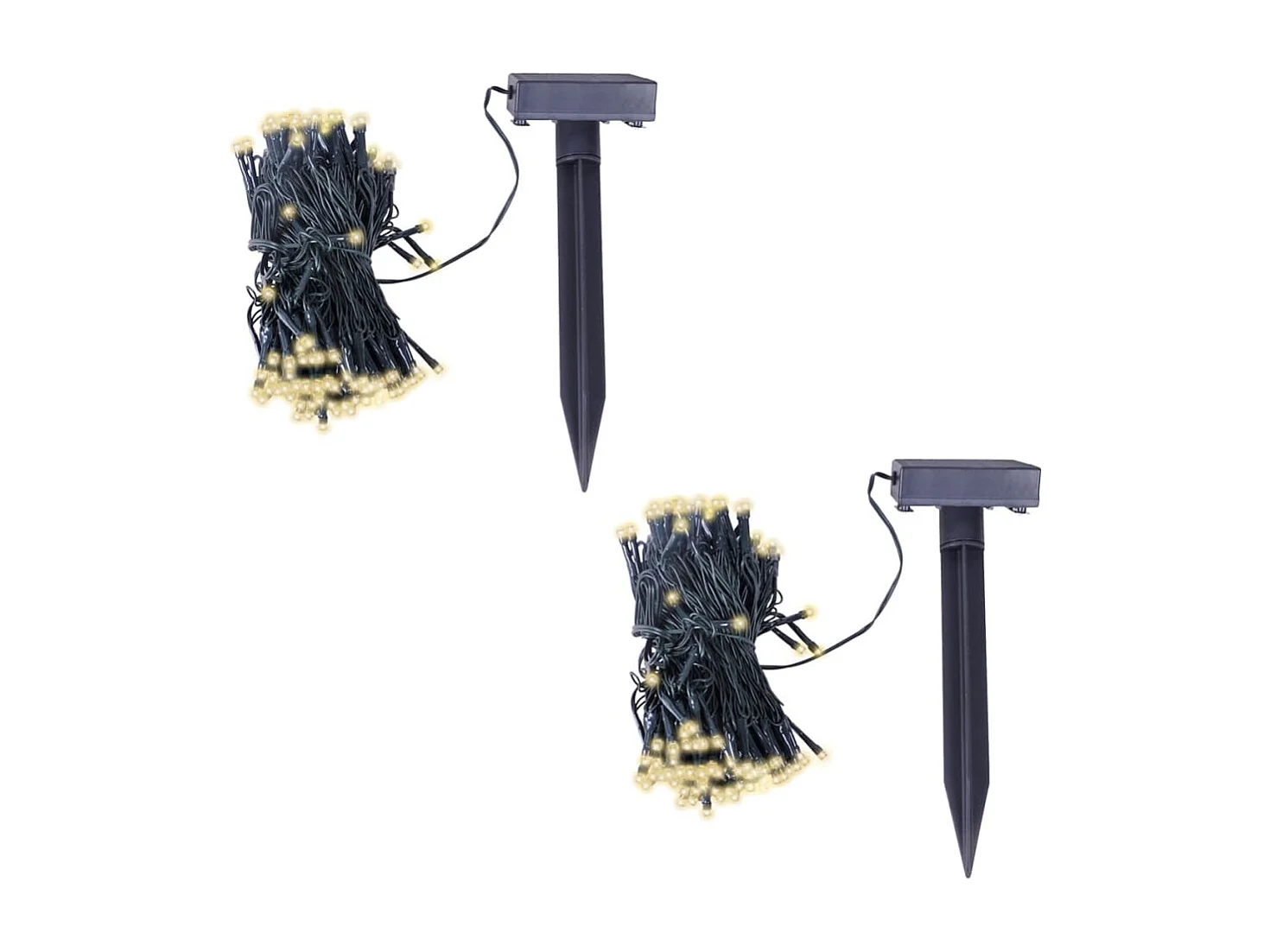 Guirlande lumineuse solaire LED 2 pcs Blanc chaud
