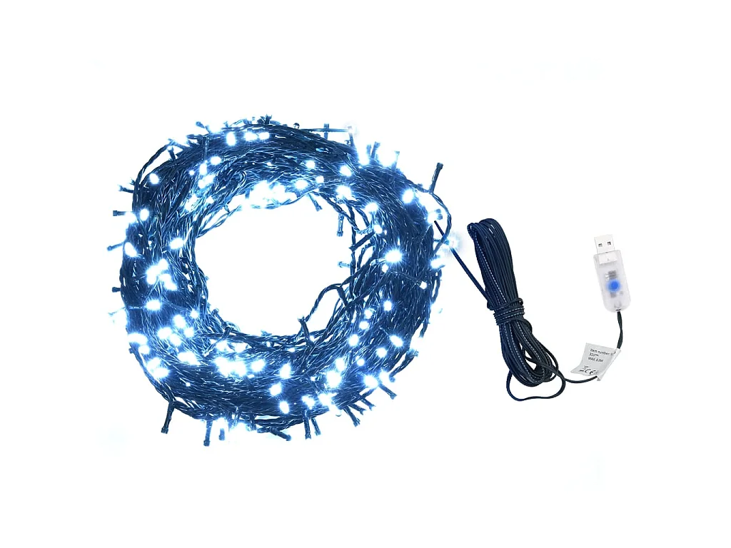 Tira de luces 400 LED interior exterior blanco frío 40 m