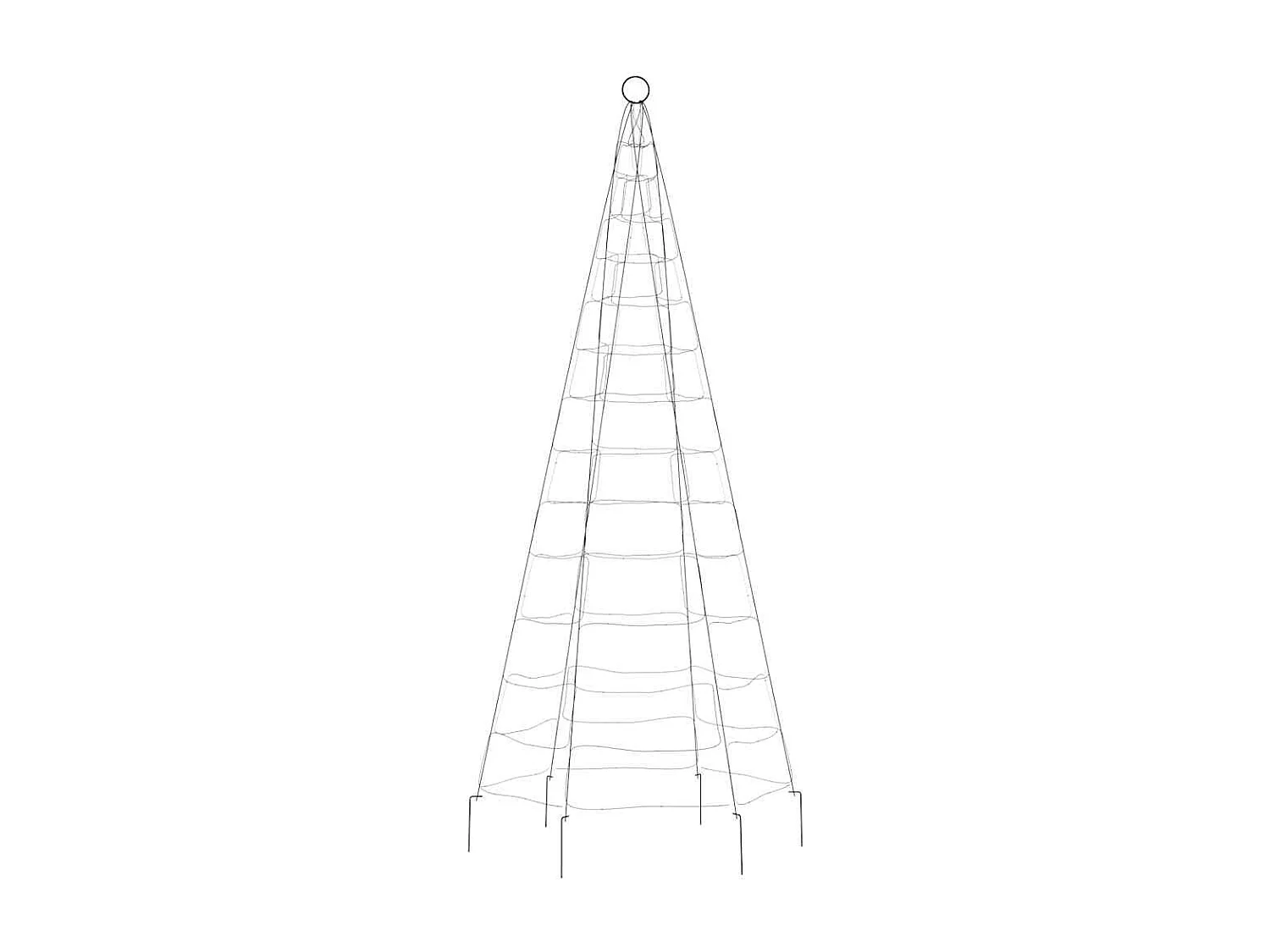 Albero di Natale a LED 200 LED Colorato 180 cm