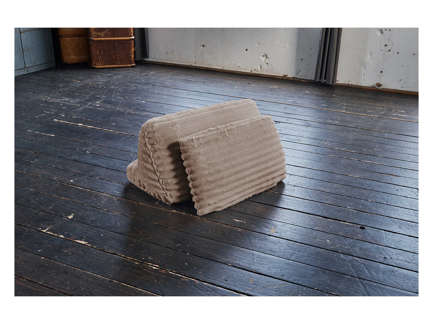 Coussin - taupe Velours côtelé - WIOLO SOFT