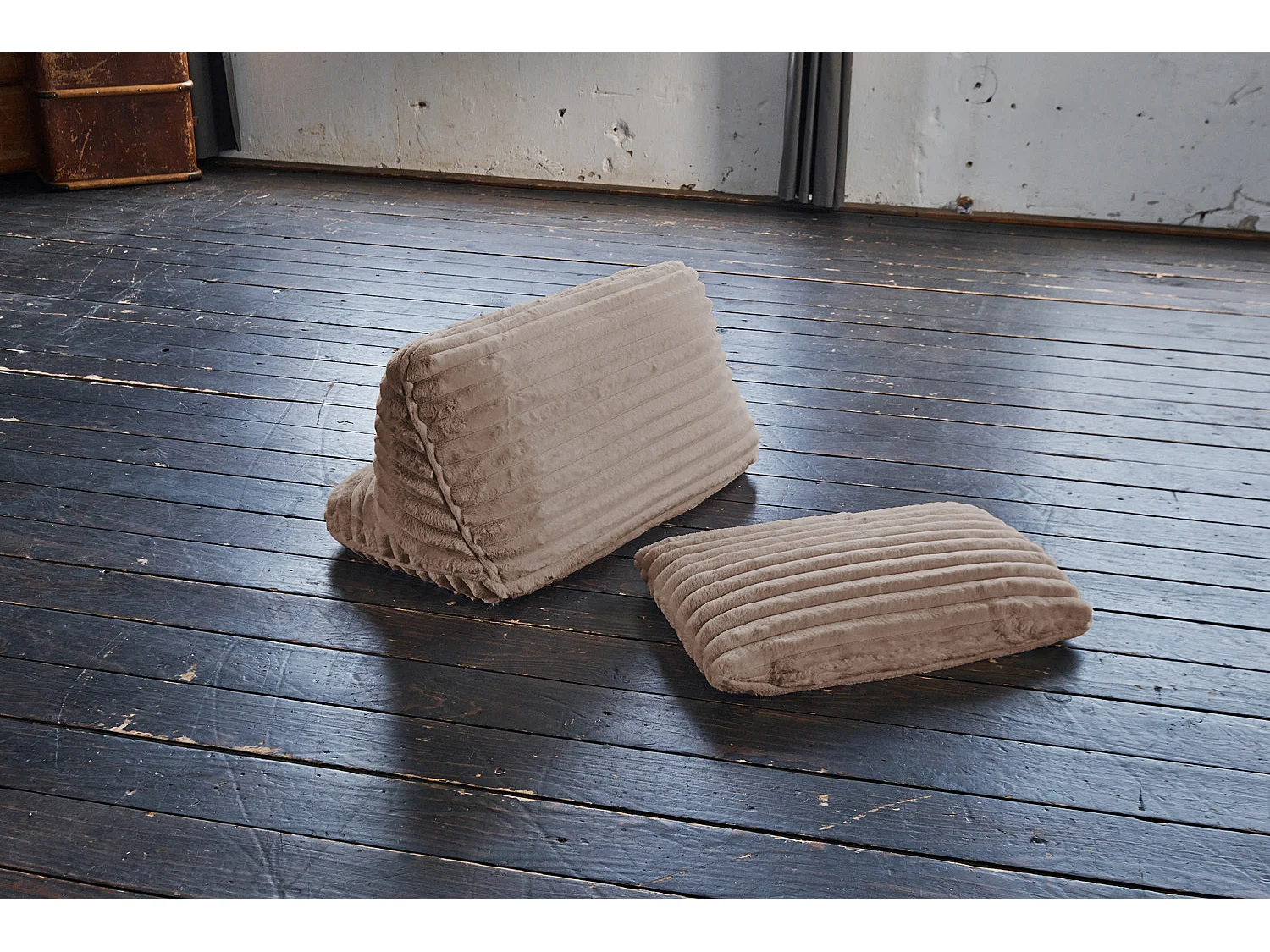 Coussins de dossier - taupe Velours côtelé - WIOLO SOFT