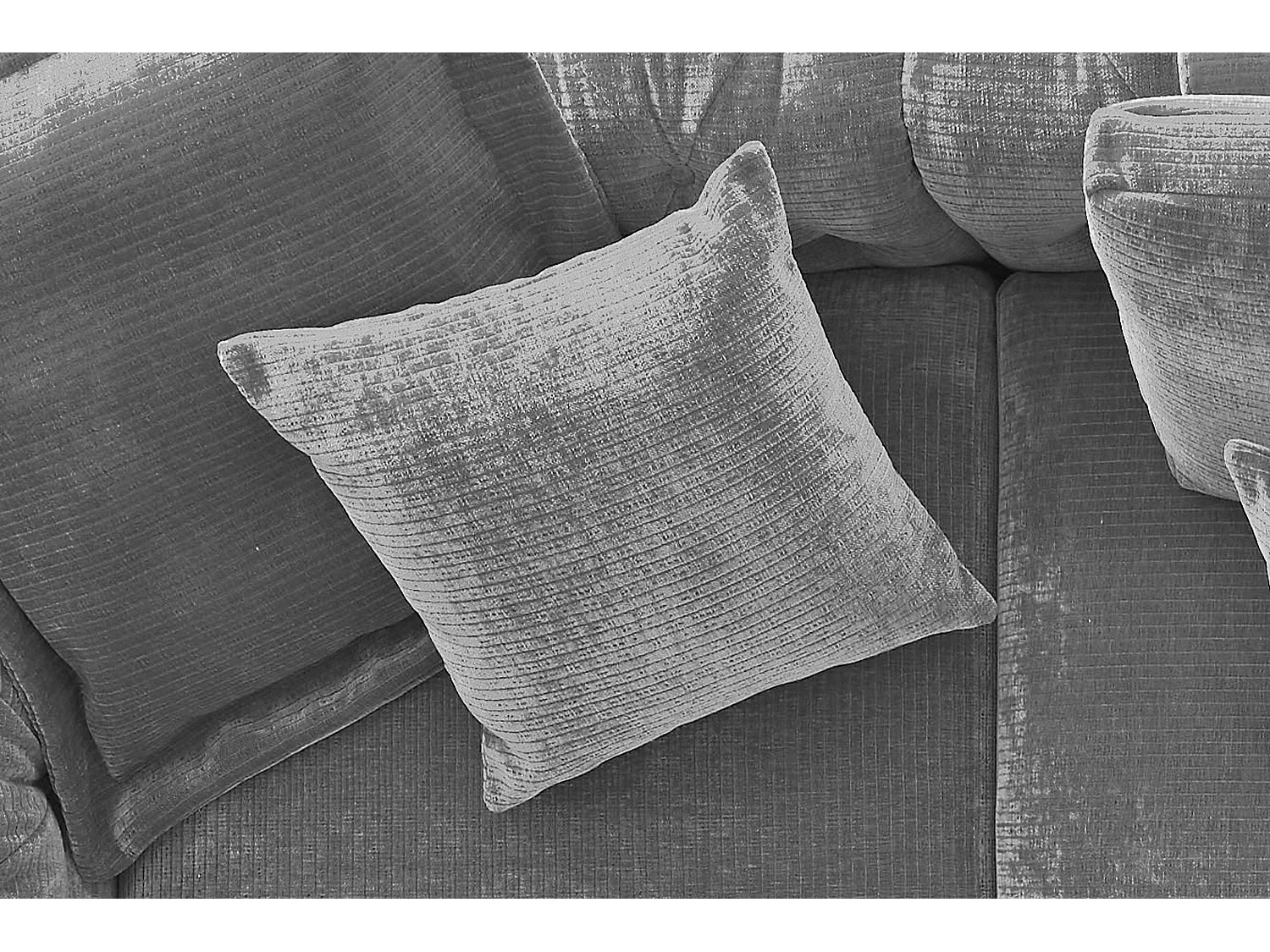 Coussin - Gris Velours côtelé - SEPHI