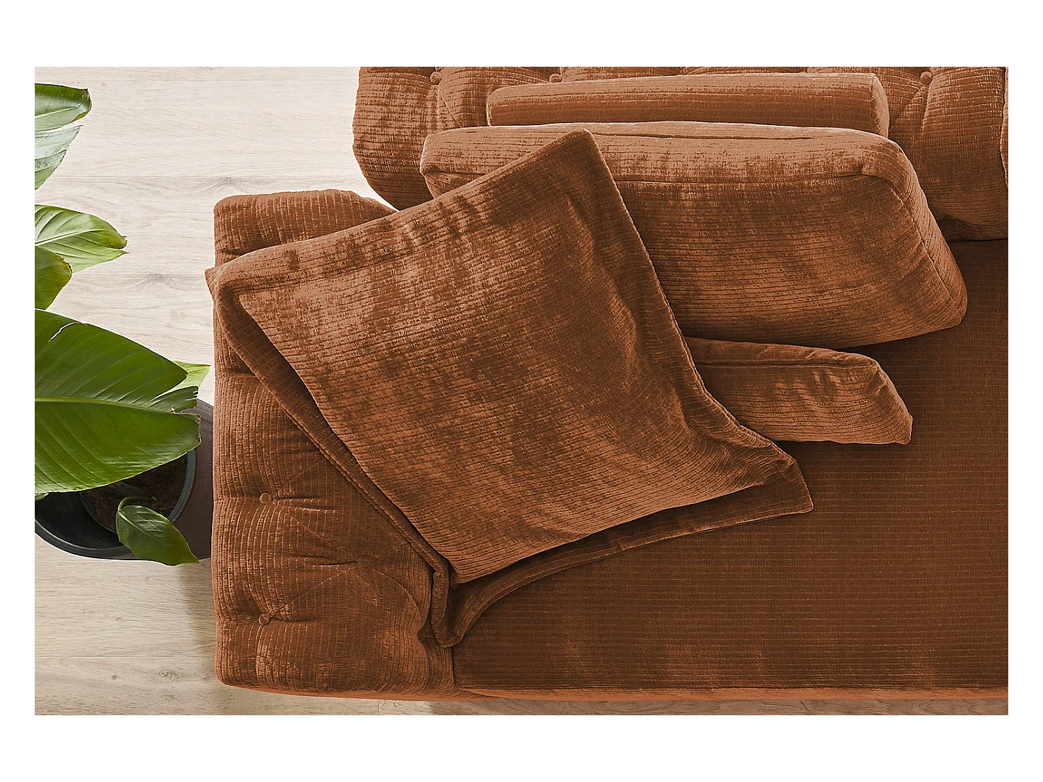 Flatterkissen - Rotbraun Cord - SEPHI