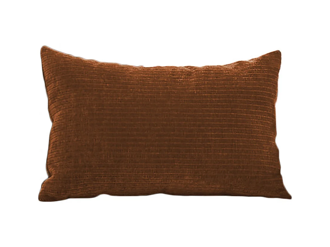 Coussin - brun rougeâtre Velours côtelé - SEPHI