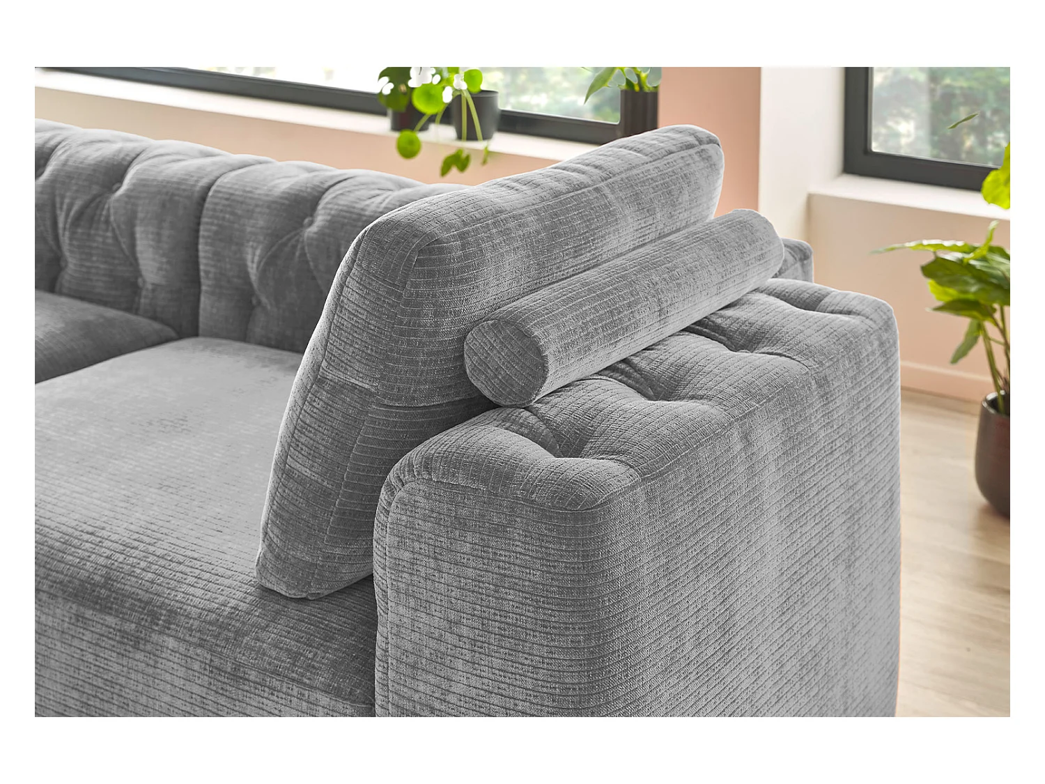 Rückenkissen - Grau Cord - SEPHI