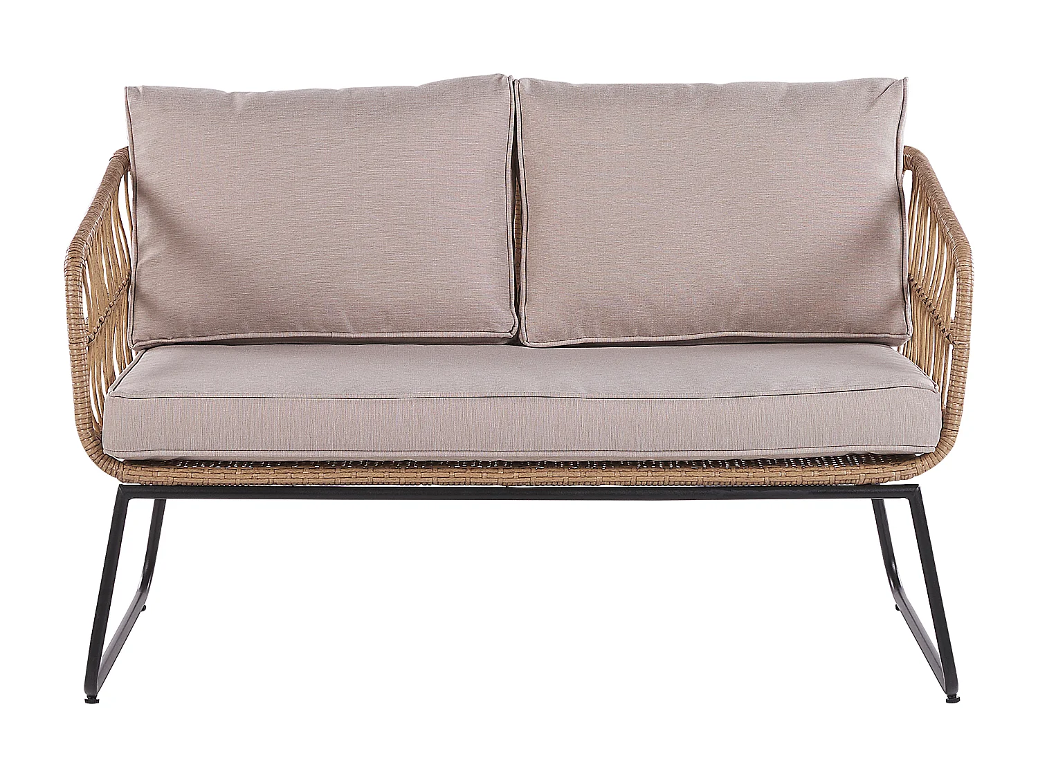 Outdoor-Kissenbezug-Set mit Sitz- und Rückenkissenhüllen beige Modell Ravello