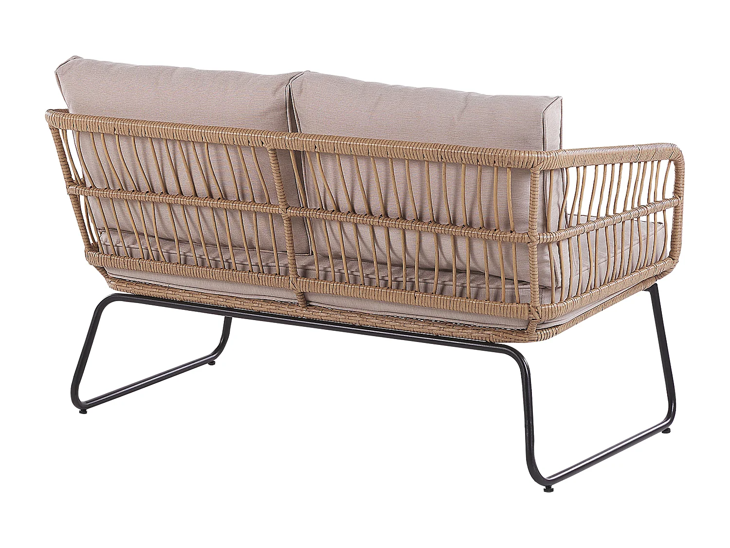 Outdoor-Kissenbezug-Set mit Sitz- und Rückenkissenhüllen beige Modell Ravello