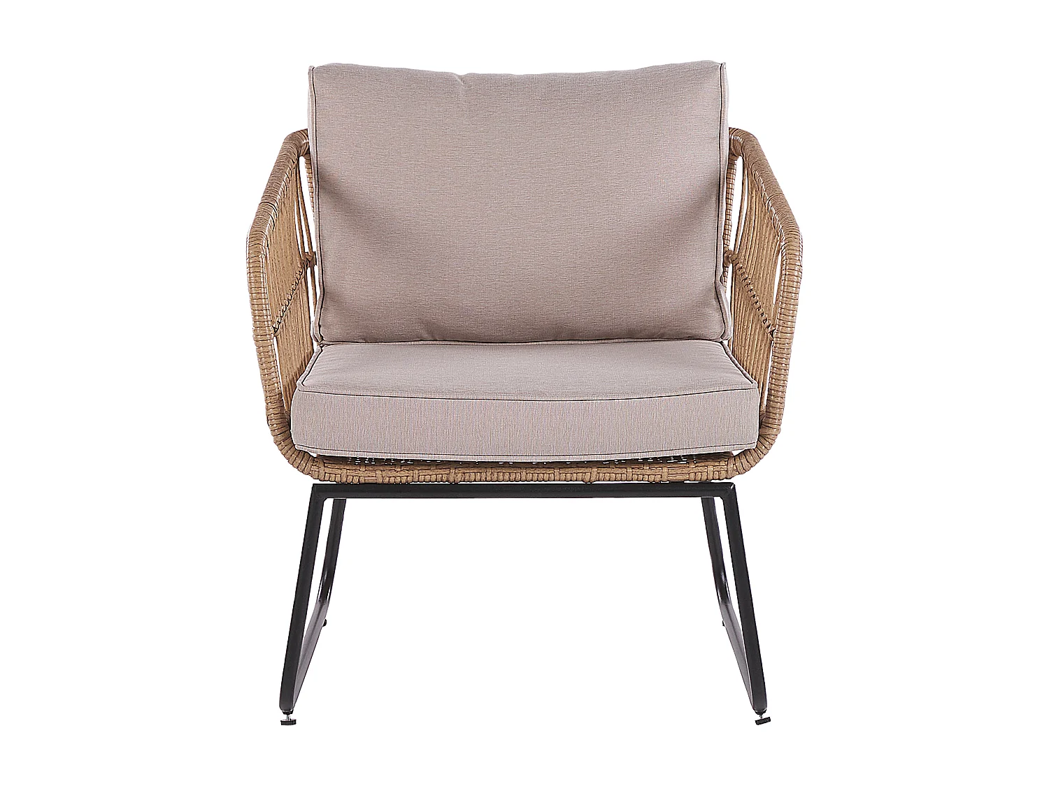 Outdoor-Kissenbezug-Set mit Sitz- und Rückenkissenhüllen beige Modell Ravello