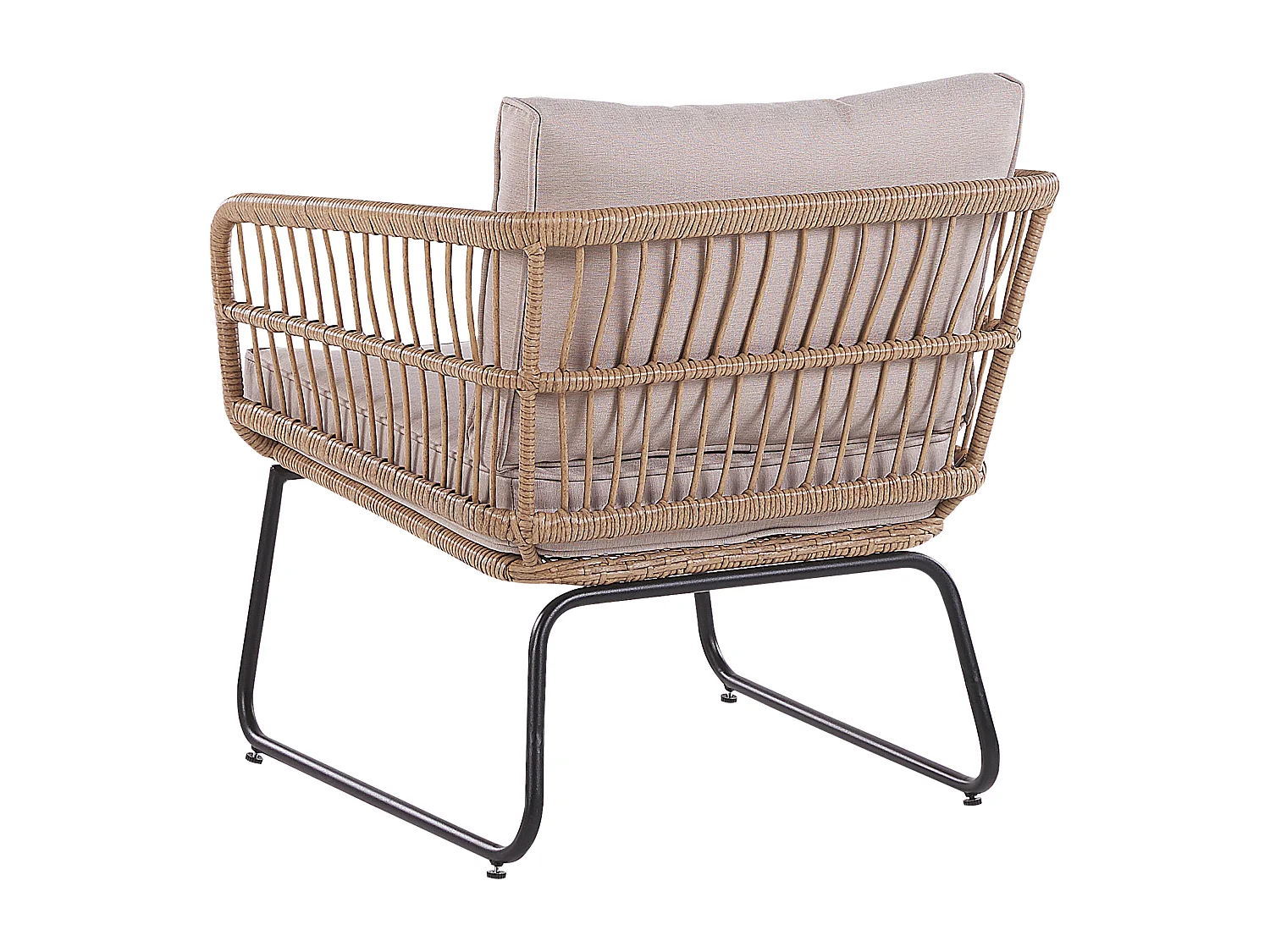 Outdoor-Kissenbezug-Set mit Sitz- und Rückenkissenhüllen beige Modell Ravello