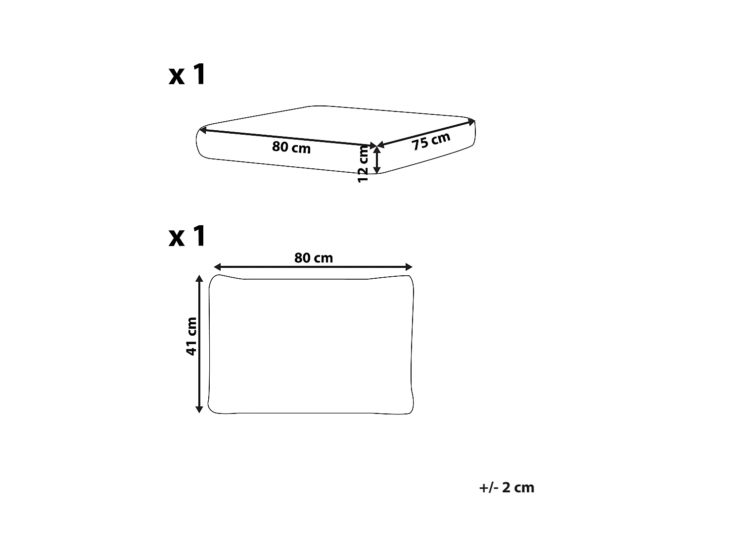 Ensemble de housses de coussins d'extérieur ARDEA Blanc