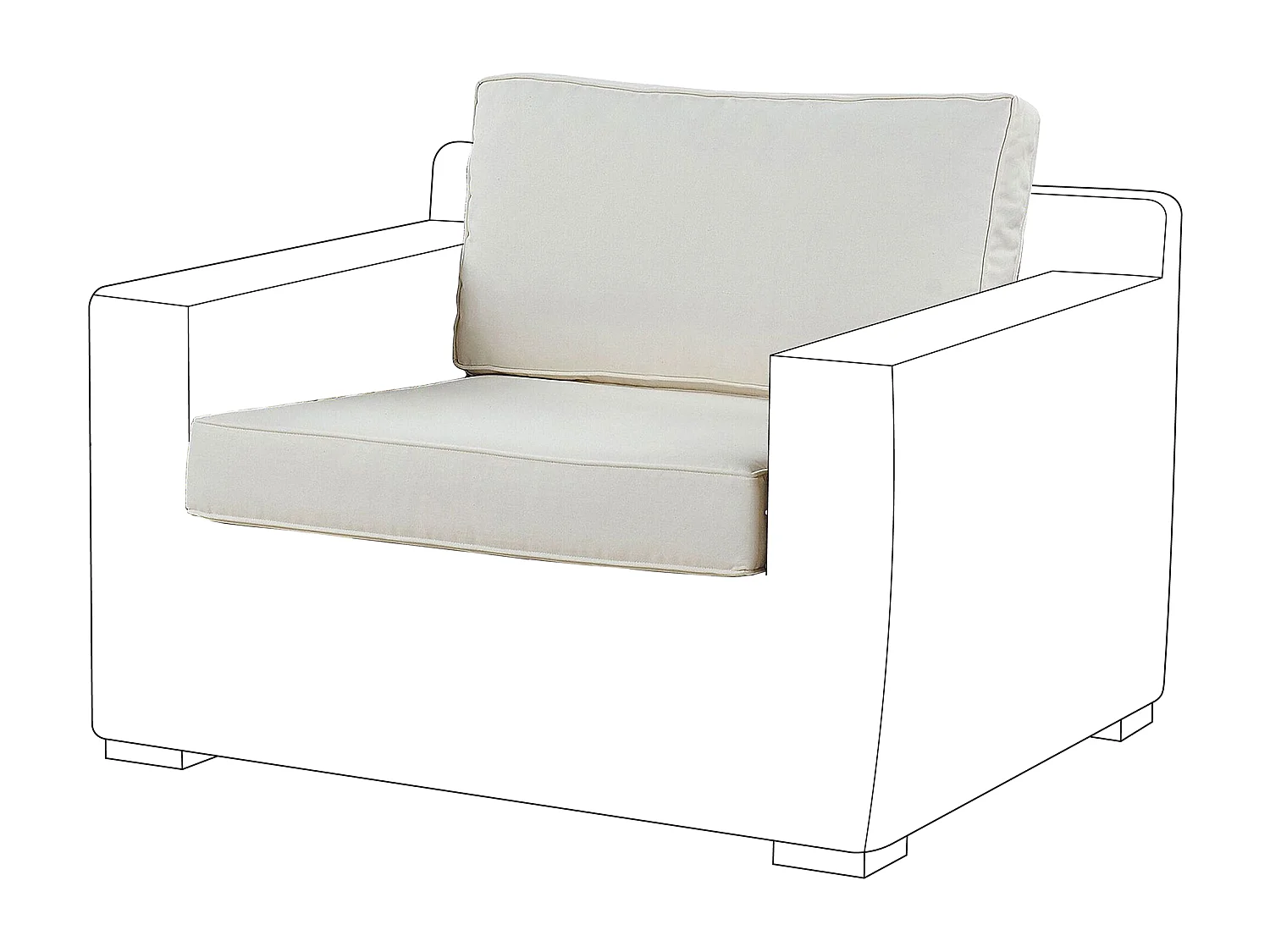 Ensemble de housses de coussins d'extérieur ARDEA Blanc