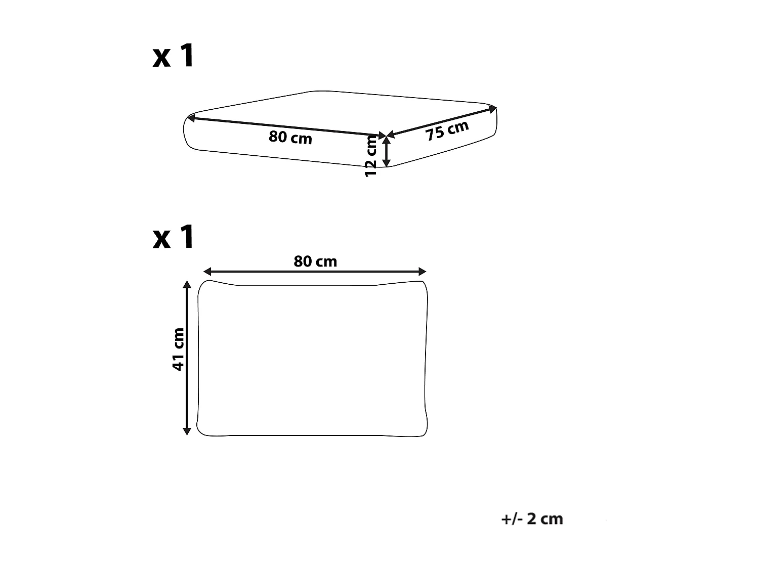 Ensemble de housses de coussins d'extérieur ARDEA Blanc