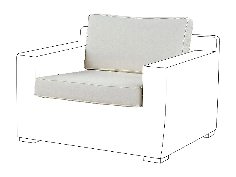 Ensemble de housses de coussins d'extérieur ARDEA Blanc