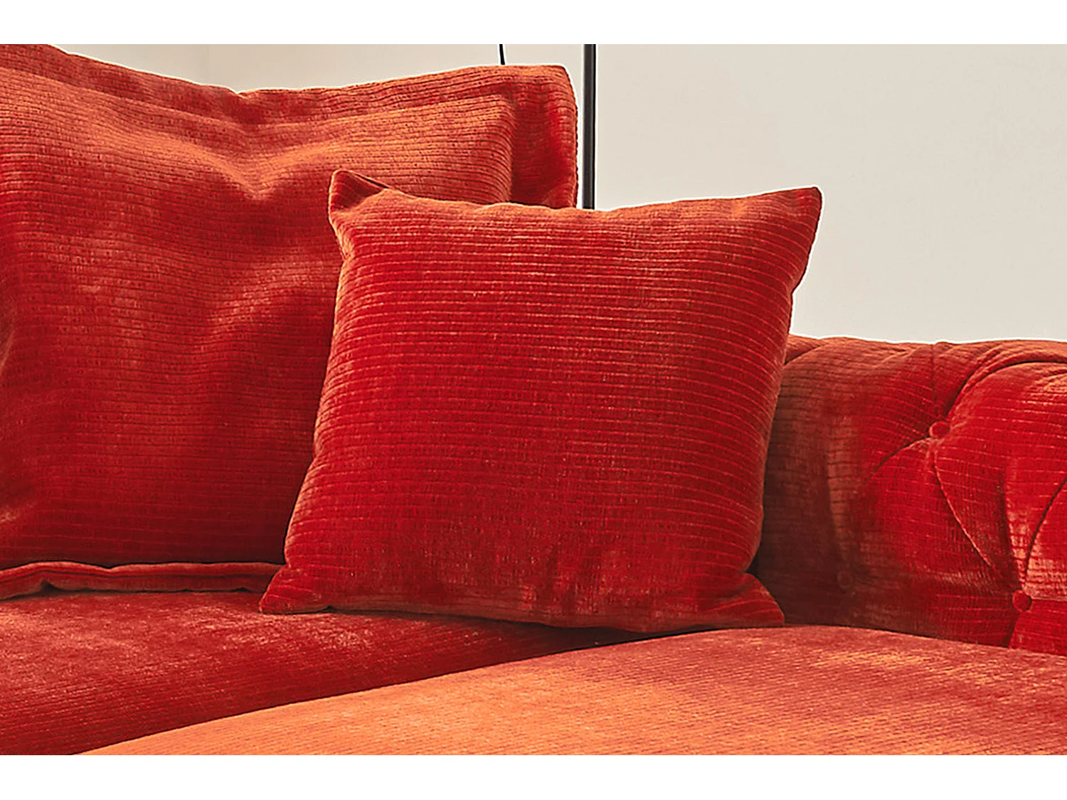 Cuscino - Rosso Velluto a coste - SEPHI