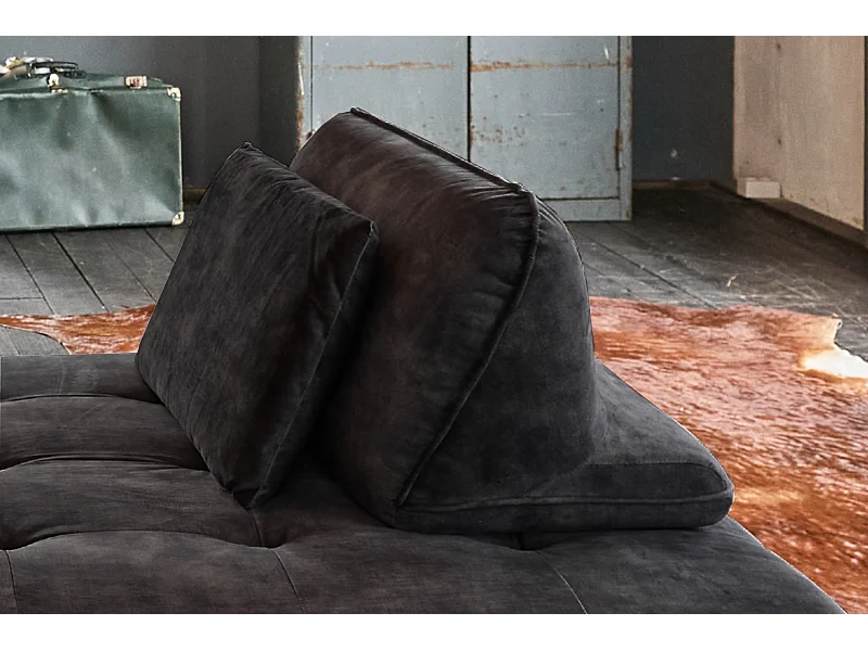 Cojines de respaldo - antracita terciopelo - WIOLO