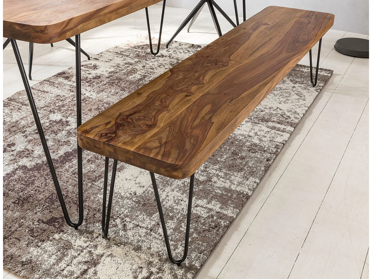 Esszimmer 120 x 45 x 40 cm Sitzbank BAGLI Massiv-Holz