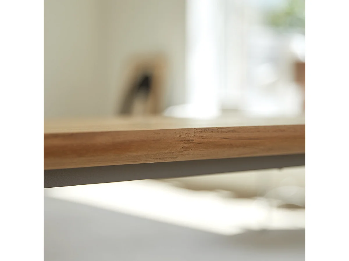 Banc en bois de teck massif et aluminium Harper