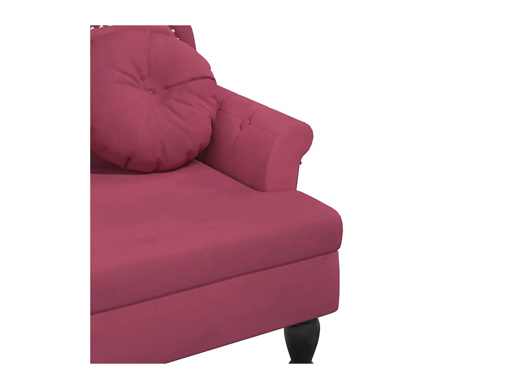 Banc avec coussins bordeaux 120,5x65x75 cm velours