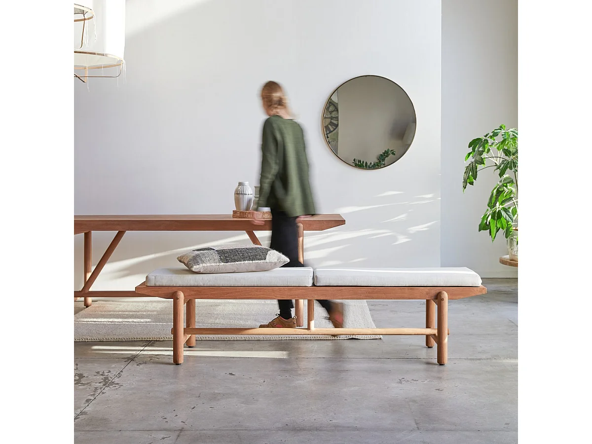 Banc en bois de teck massif Fado