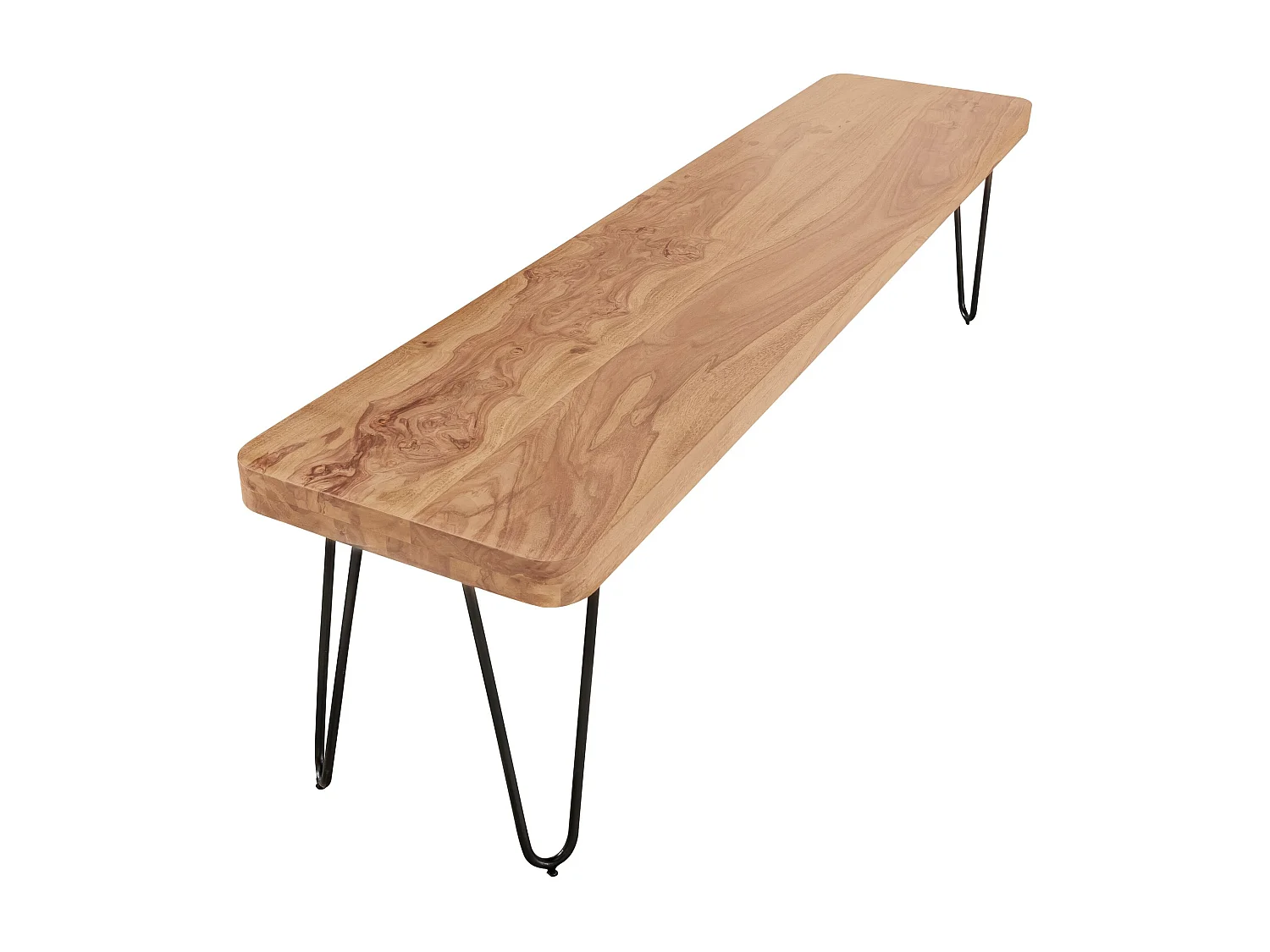 banc de salle à manger BAGLI bois massif acacia 120 x 45