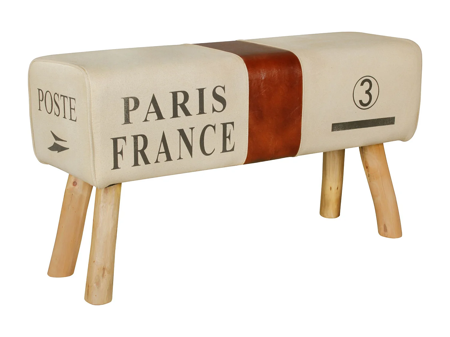 Design Banc de Bock Turn TOILE Brown 91 x 30 x 50 cm | Tourner en escabeau en cuir véritable /