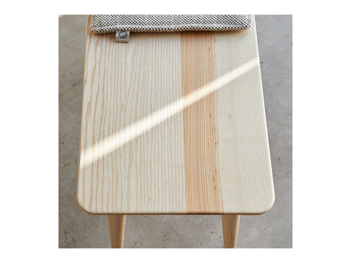 Banc en bois de frêne olivier massif Josef