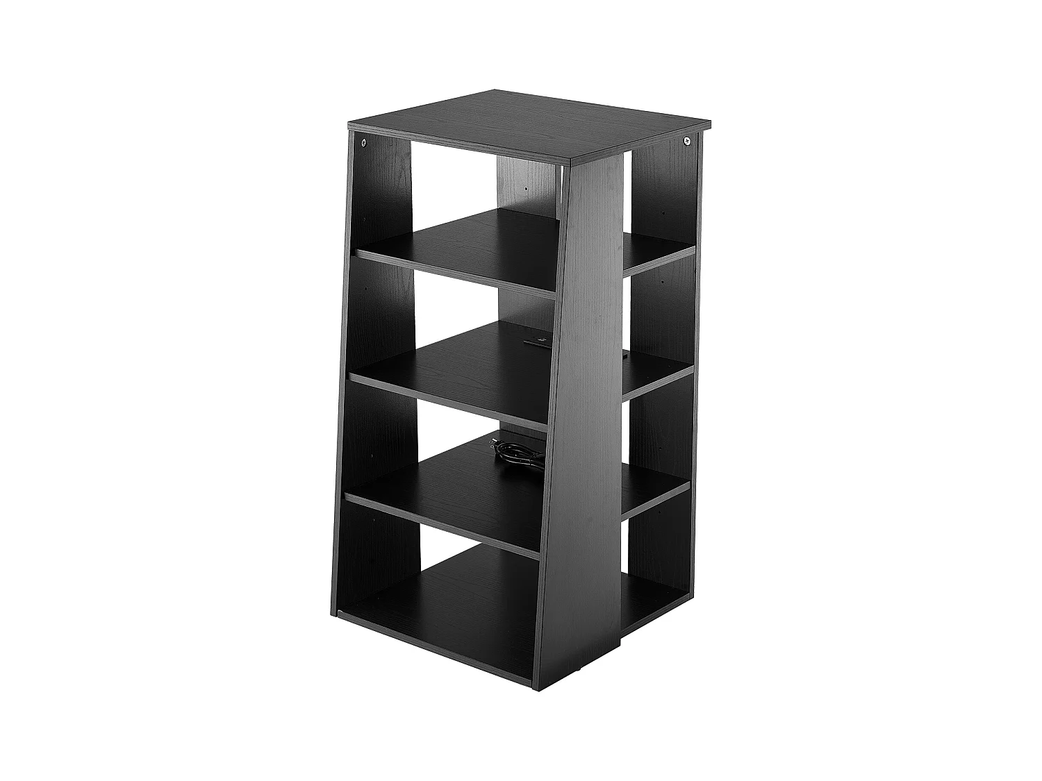 Meuble SucceBuy Support Multimédia AV à 5 Niveaux , Support Audio-Vidéo en Bois Réglable en Hauteur