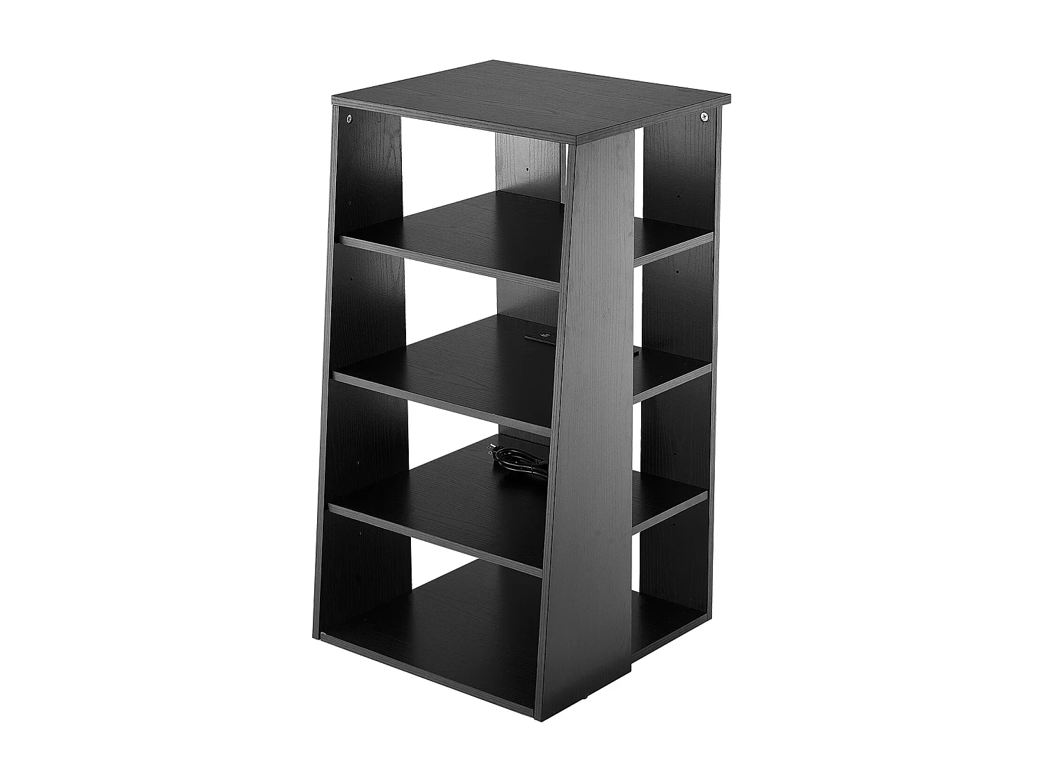 Meuble SucceBuy Support Multimédia AV à 5 Niveaux , Support Audio-Vidéo en Bois Réglable en Hauteur