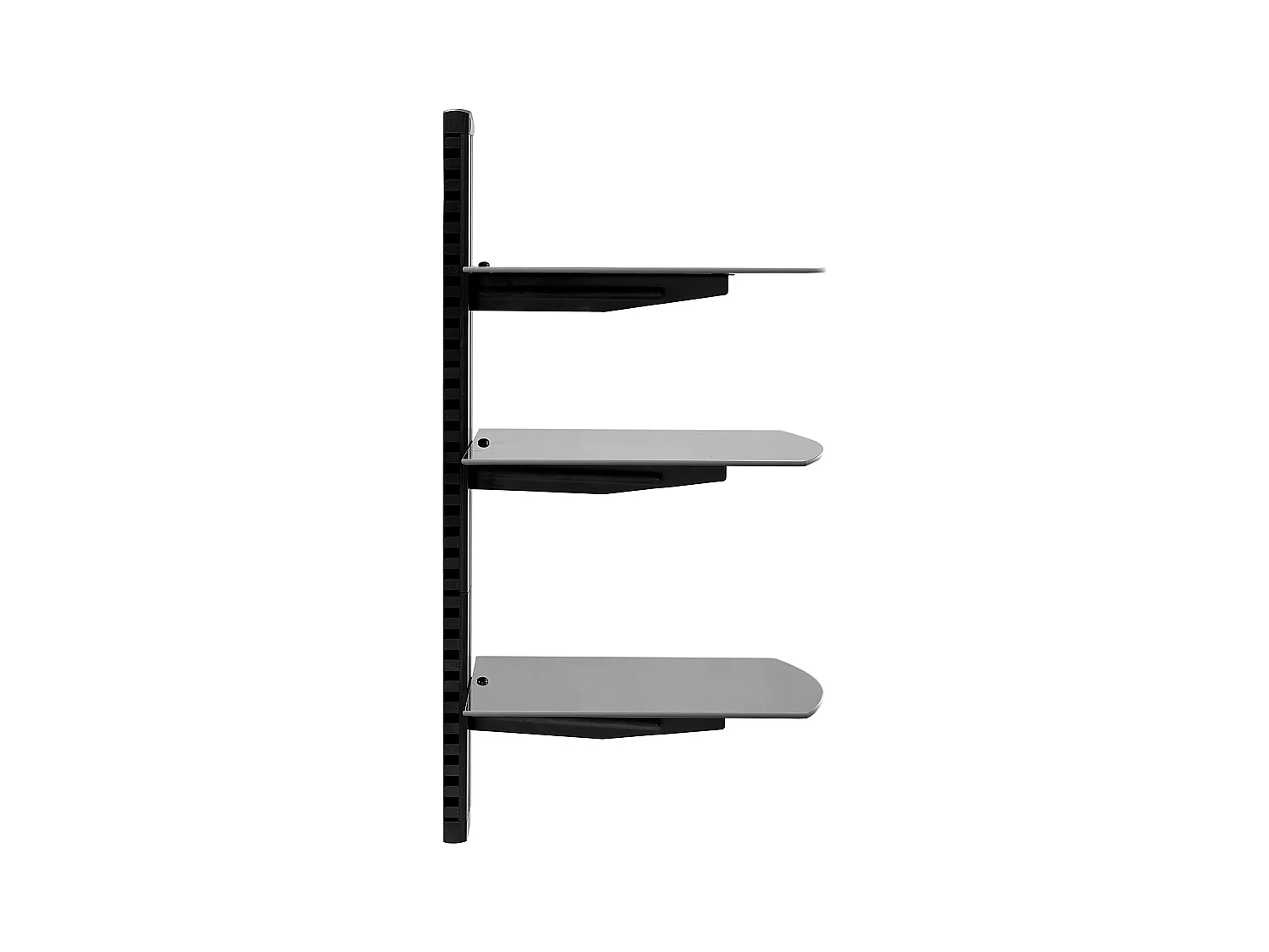 Mobile SucceBuy Pianchette a Sospensione in Vetro a 3 Livelli , Supporto Murale per Televisore, Sopporta 8KG, Nero