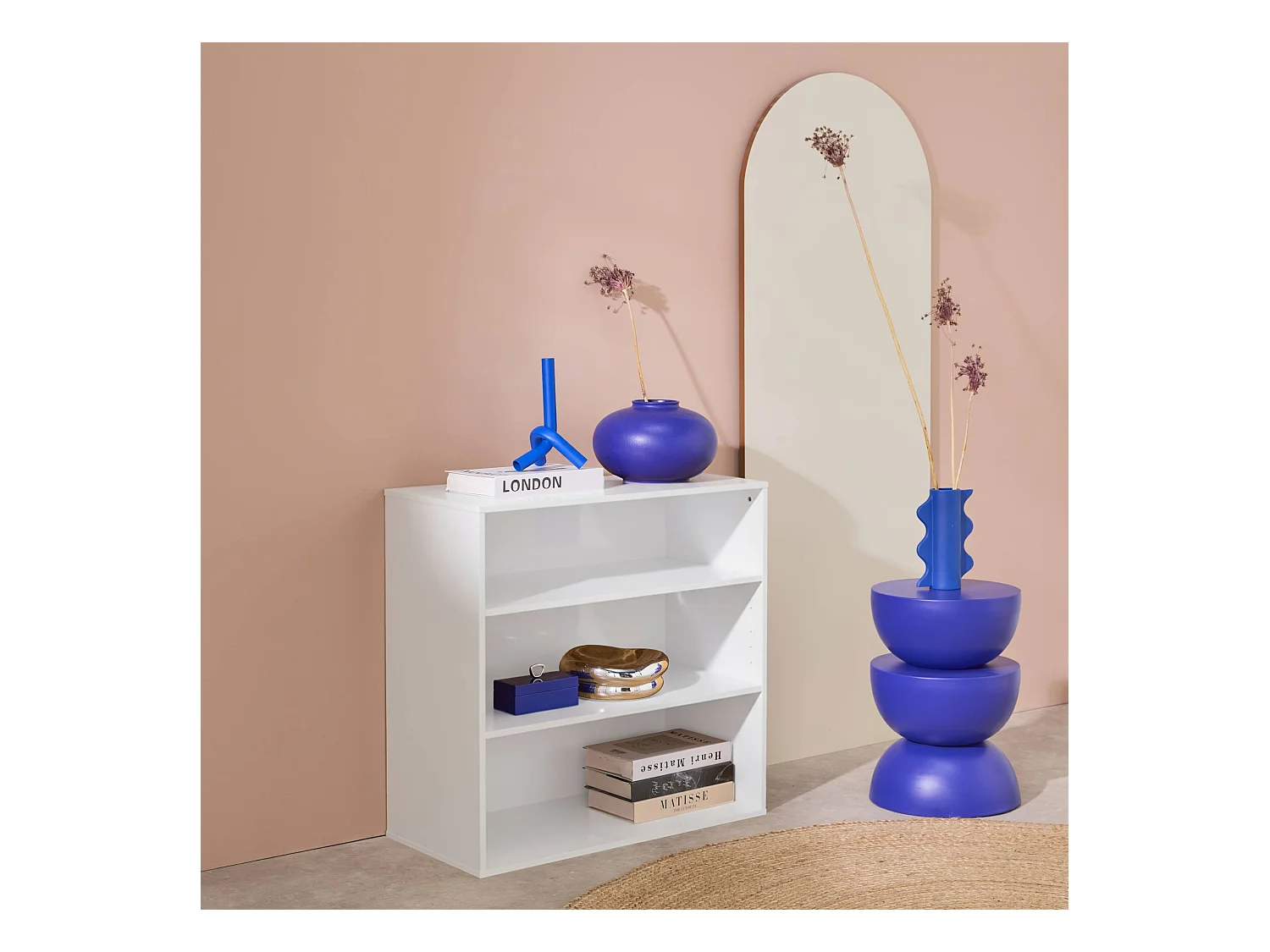 Mensola, libreria, modulo di stoccaggio decorare legno 2 mensole,