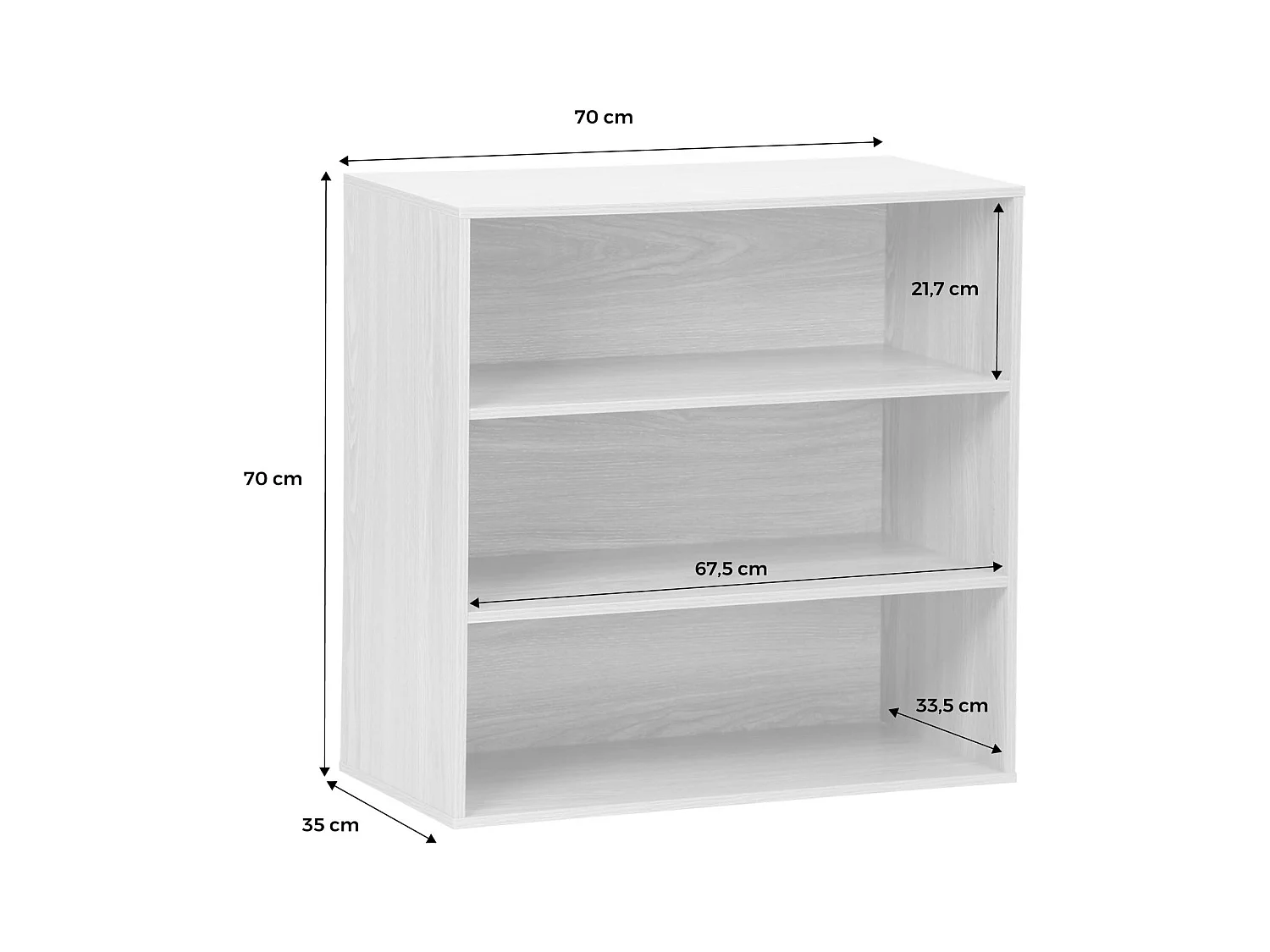 Mensola, libreria, modulo di stoccaggio decorare legno 2 mensole,