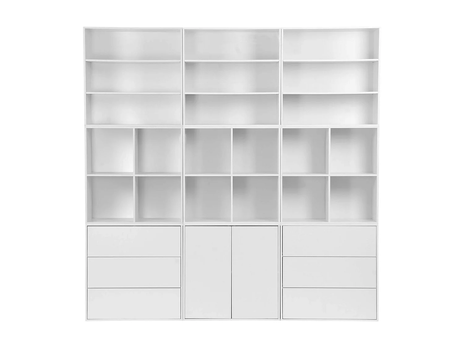 Estantería, biblioteca, módulo de almacenamiento, 3 estantes blanco