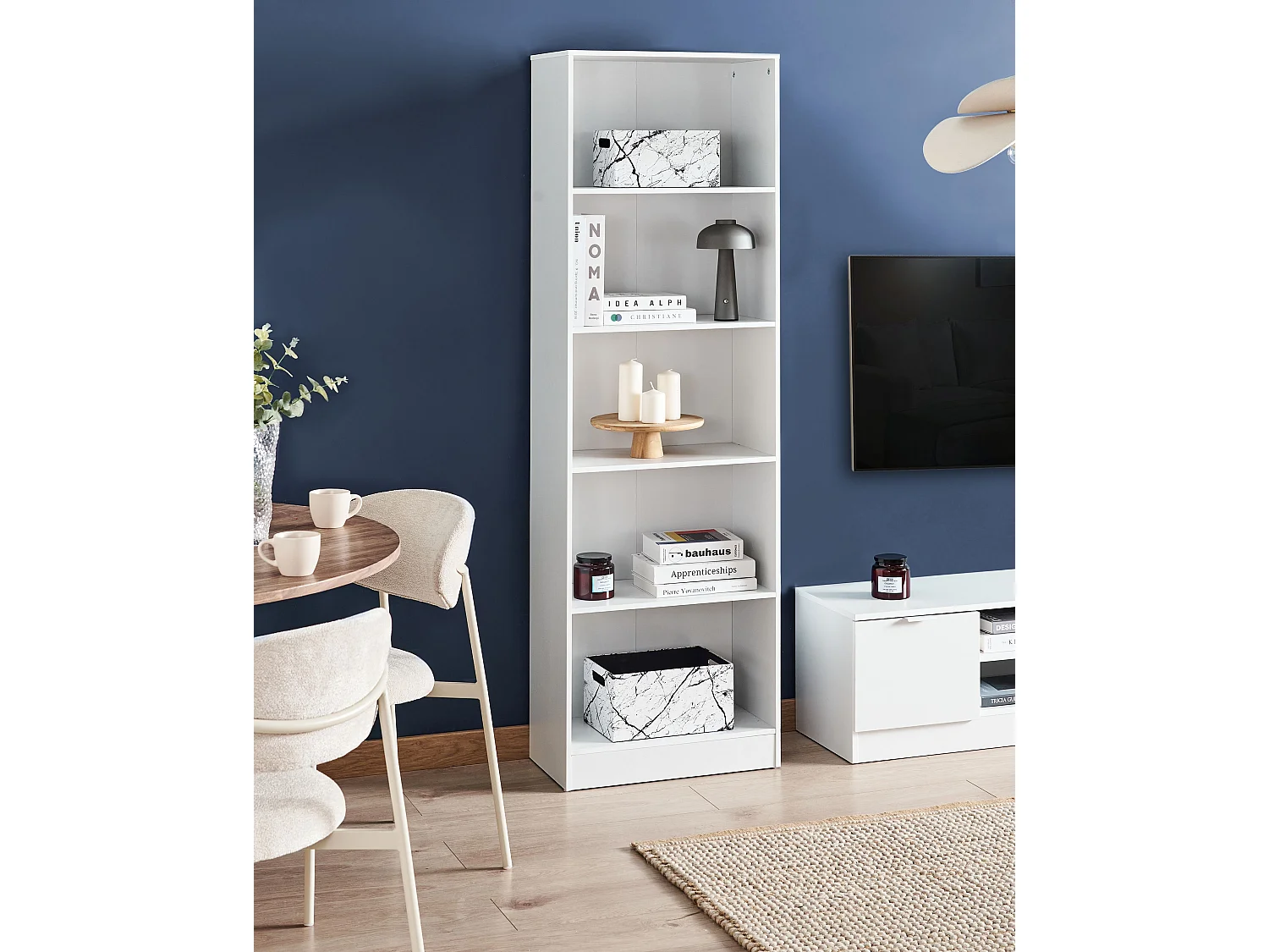 Libreria a 5 ripiani WINNIPEG 174 cm Bianco