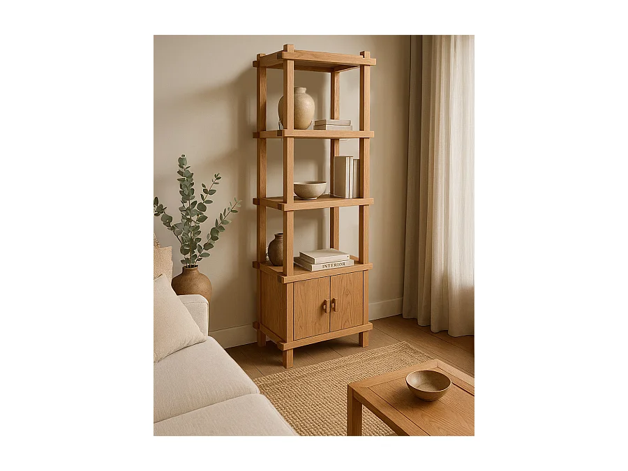 Nara - Grande étagère en teck massif