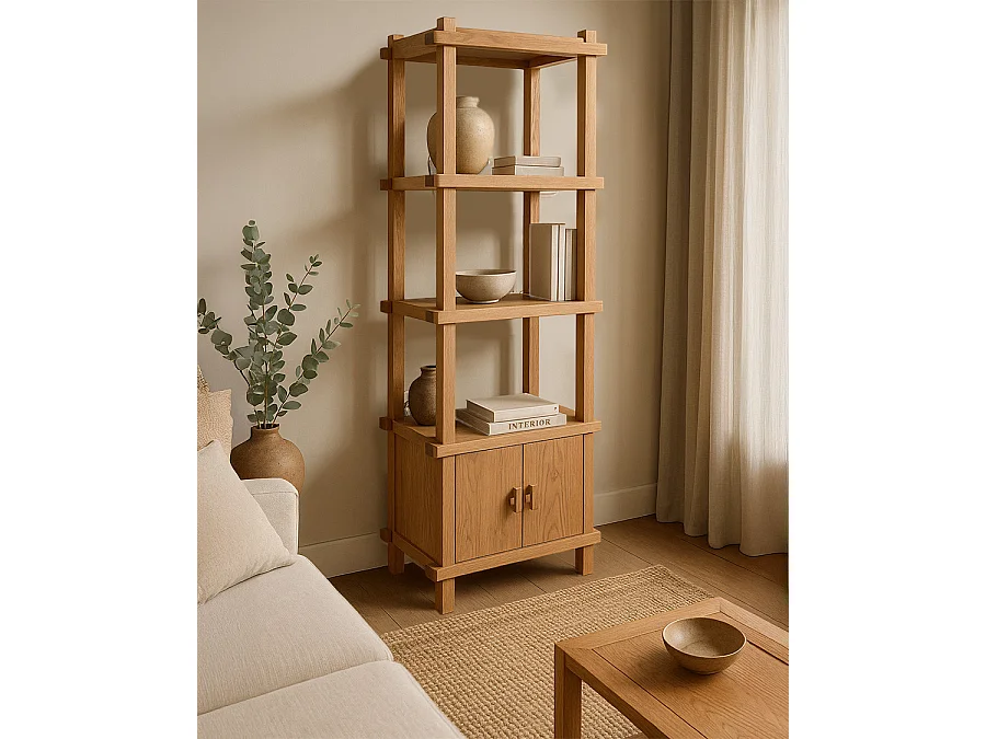 Nara - Grande étagère en teck massif