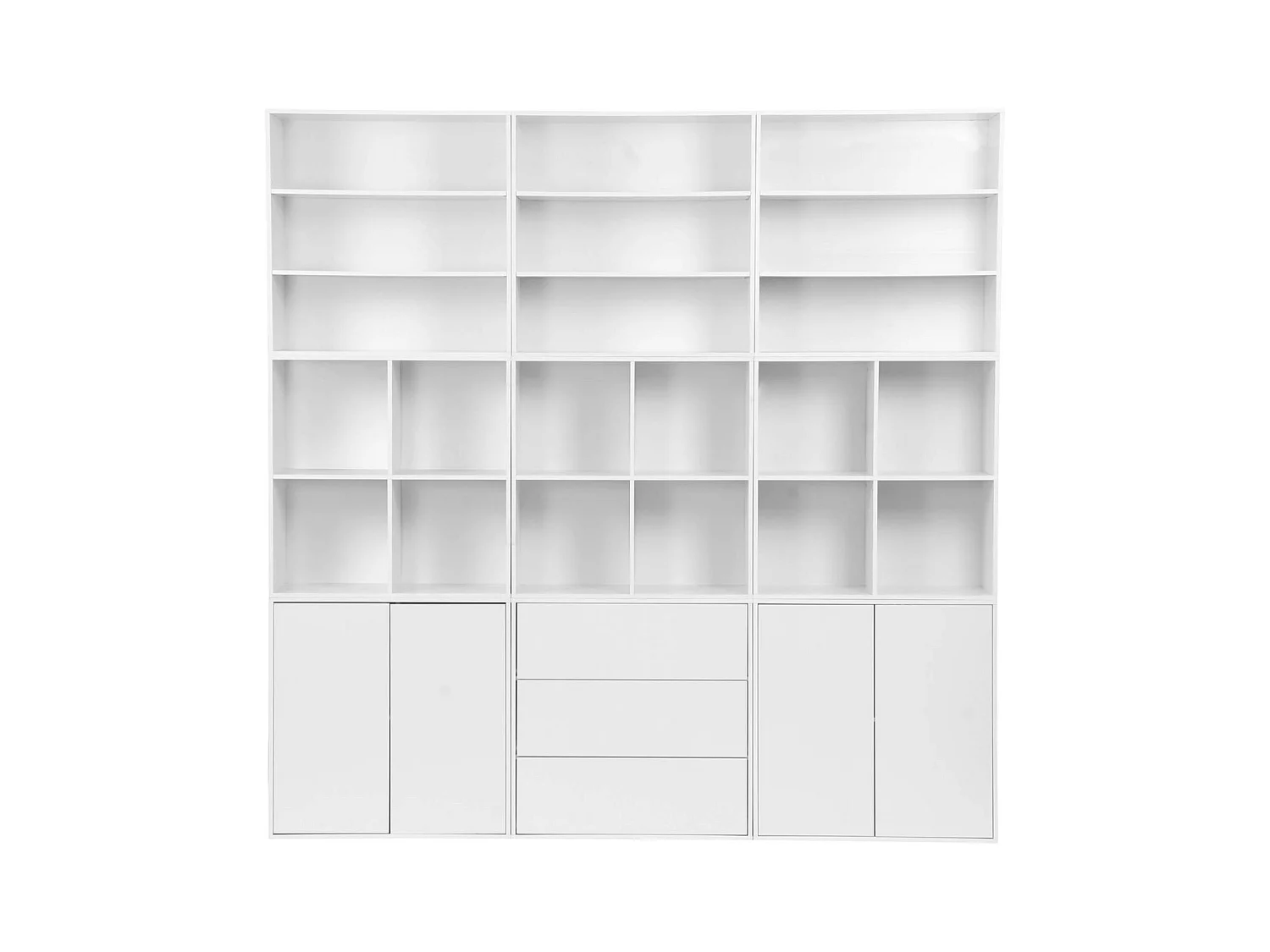 Scaffale, biblioteca, modulo di stoccaggio decorativo in legno 4