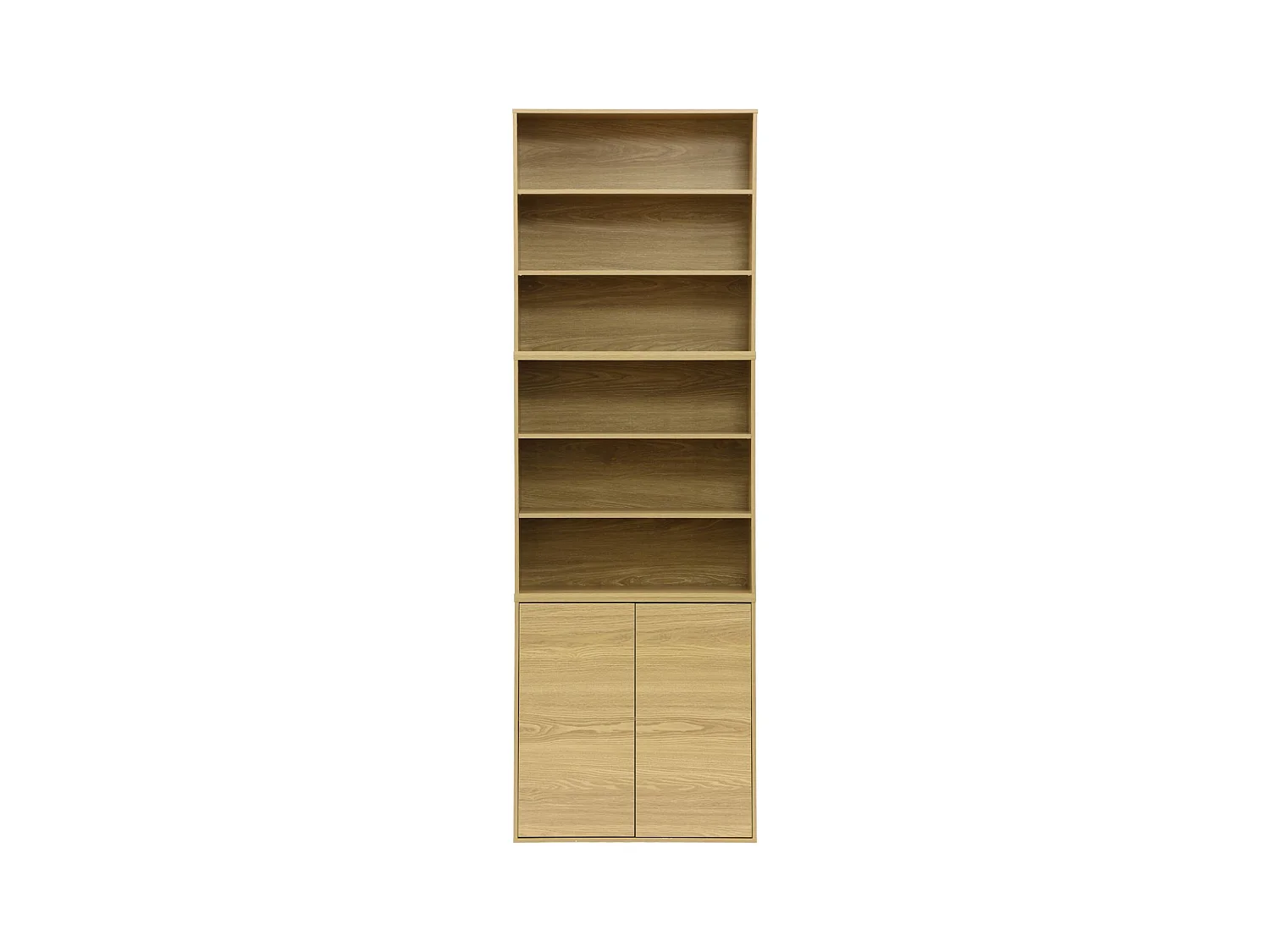 Etagère. bibliothèque. module de rangement décor bois chêne 2 étagères L 70 x P 35 x H 70cm - Kompo