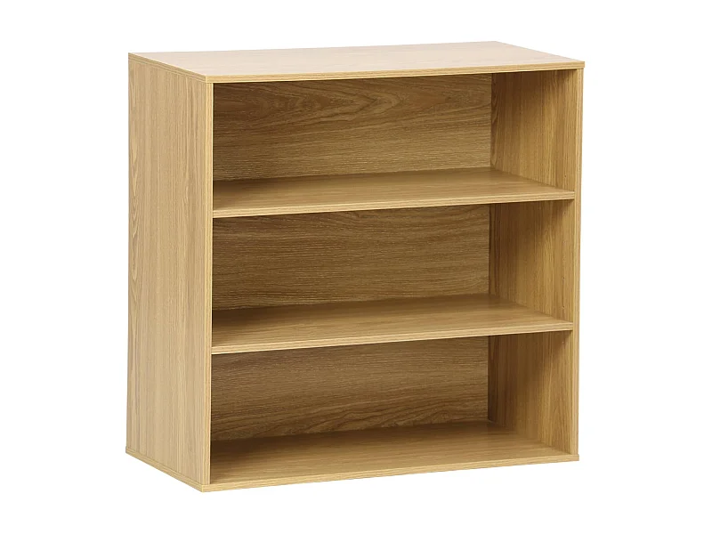 Estantería, biblioteca, módulo de almacenamiento, 3 estantes roble