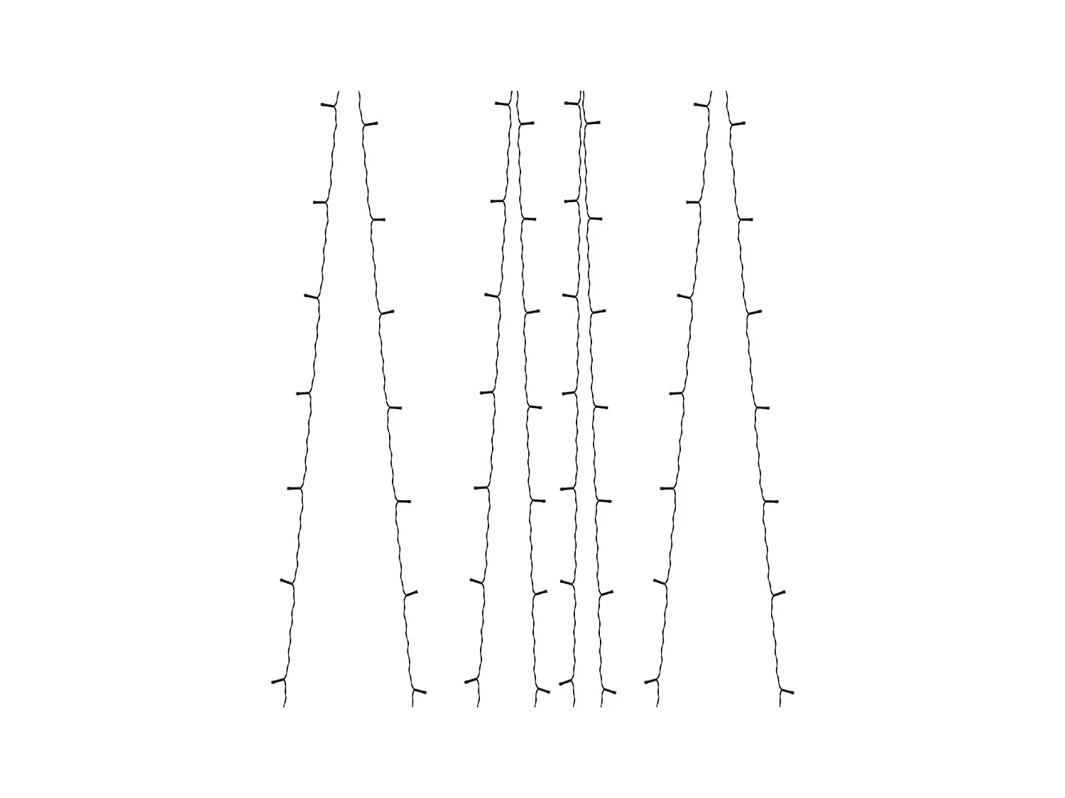 Lichtsnoeren 2 st met 2x200 LED's solar binnen/buiten koudwit