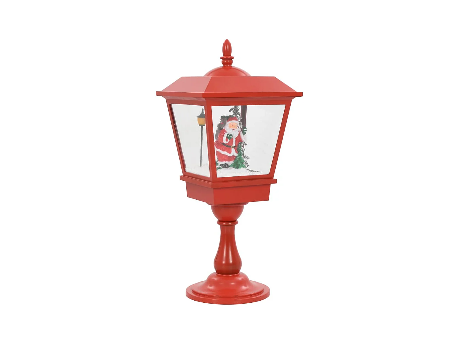 Farol de Navidad con base Papá Noel y LED 64 cm